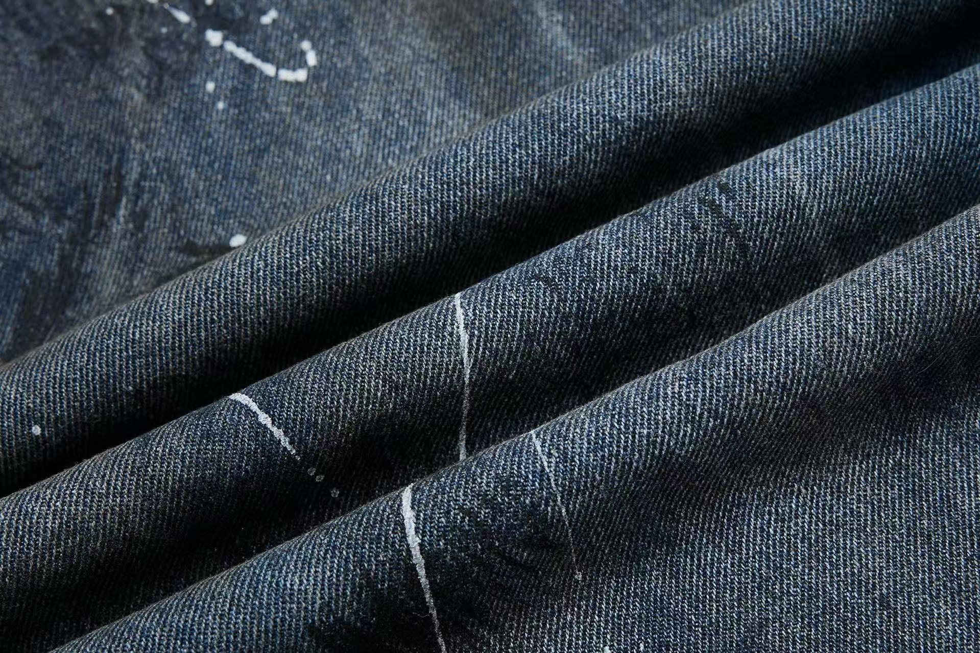 Distressed Street Style Ripped Wide-Leg Jeans