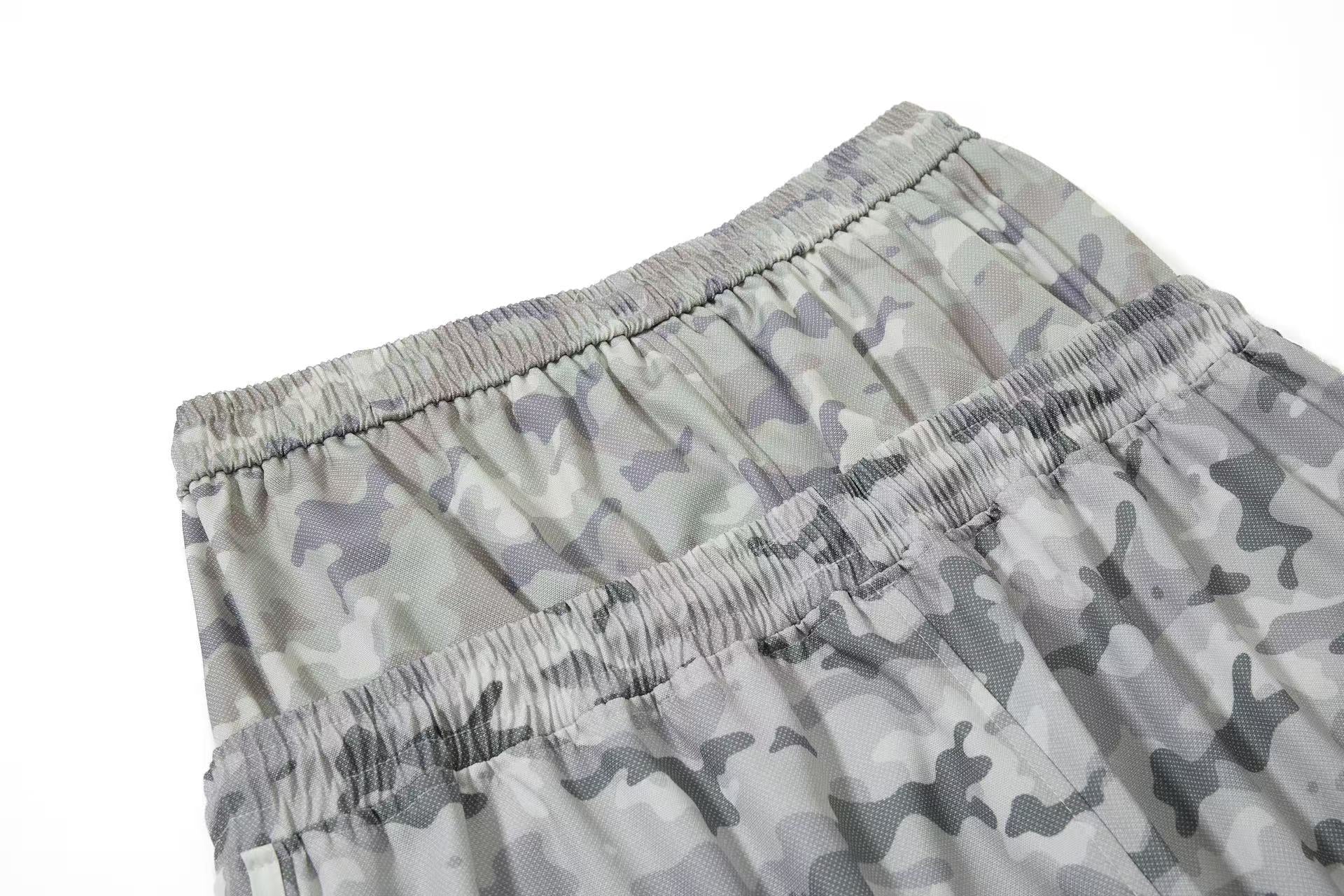 Camo Fleece-LinedFaux-Two Piece Wide-Leg Sweatpants