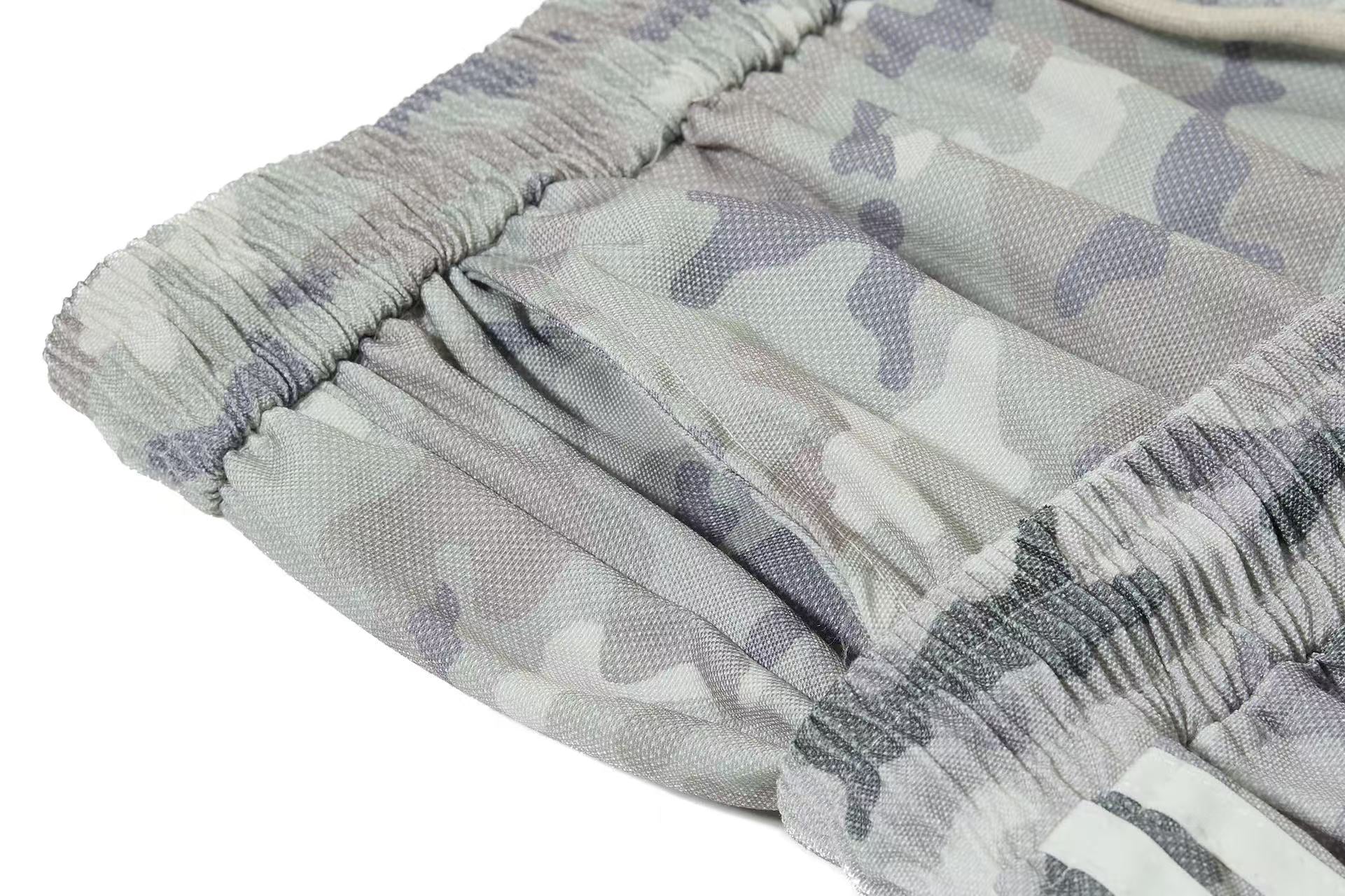 Camo Fleece-LinedFaux-Two Piece Wide-Leg Sweatpants