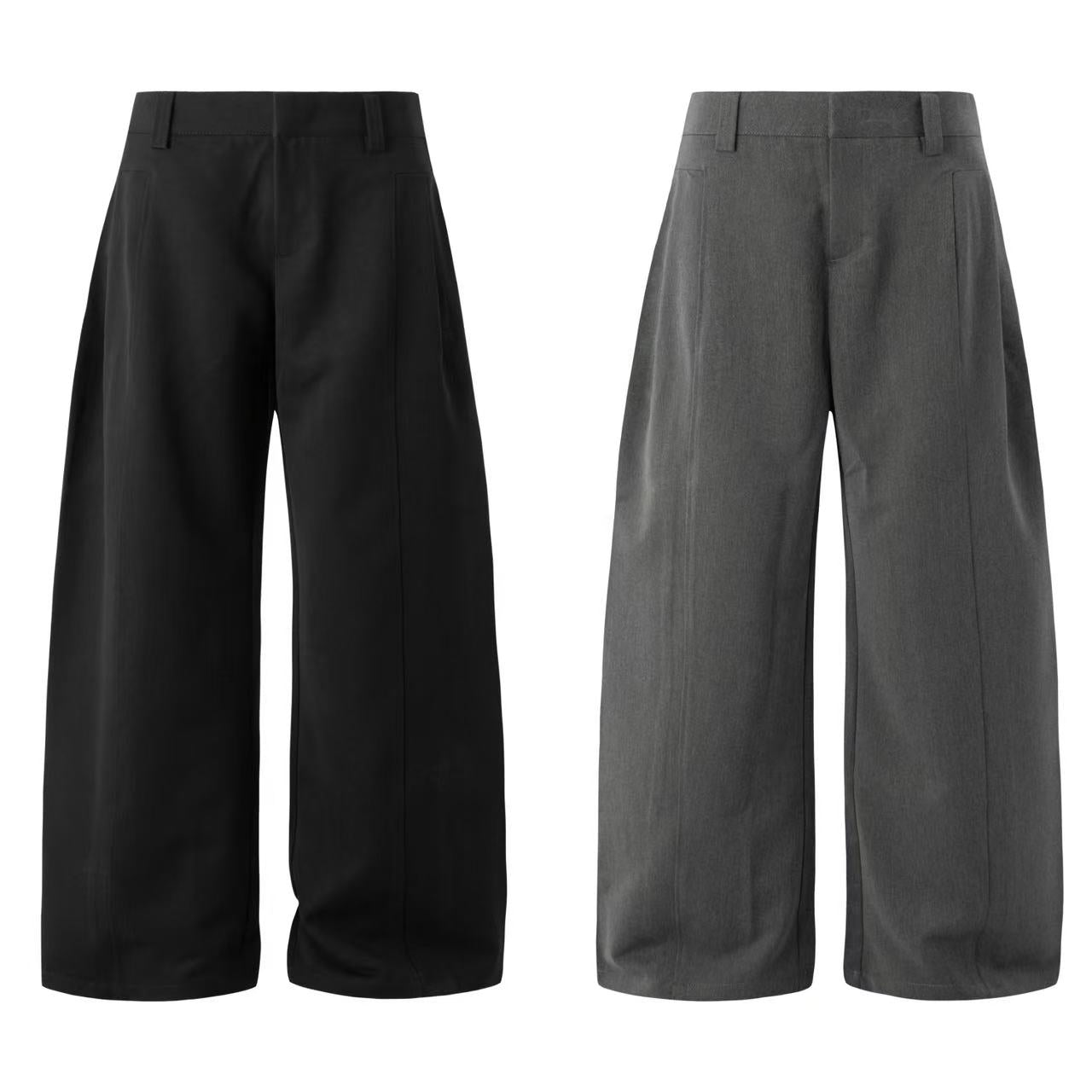 Clean Fit Wide-Leg Suit Pants