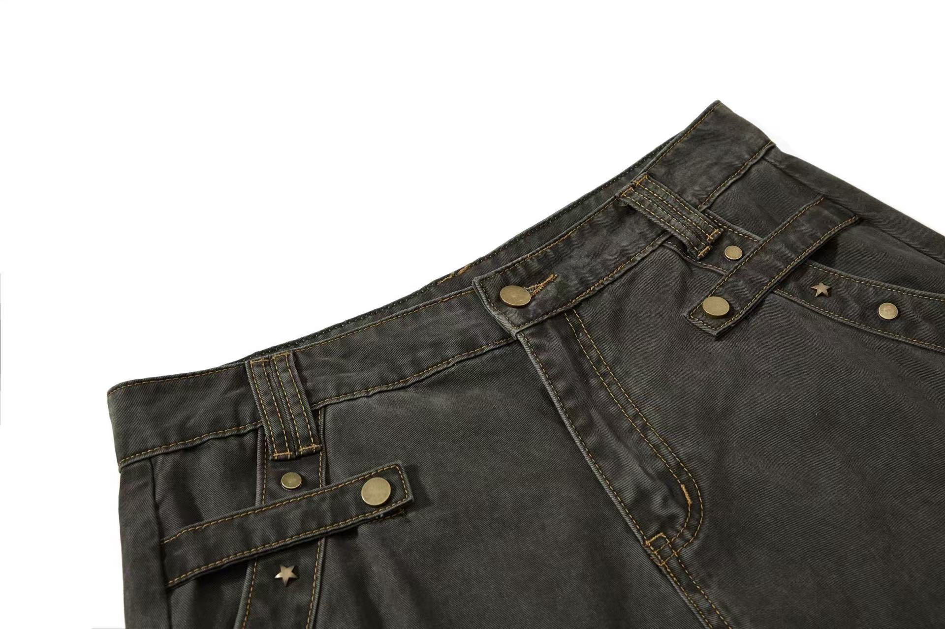 Vintage Techwear Wide-Leg Cargo Pants