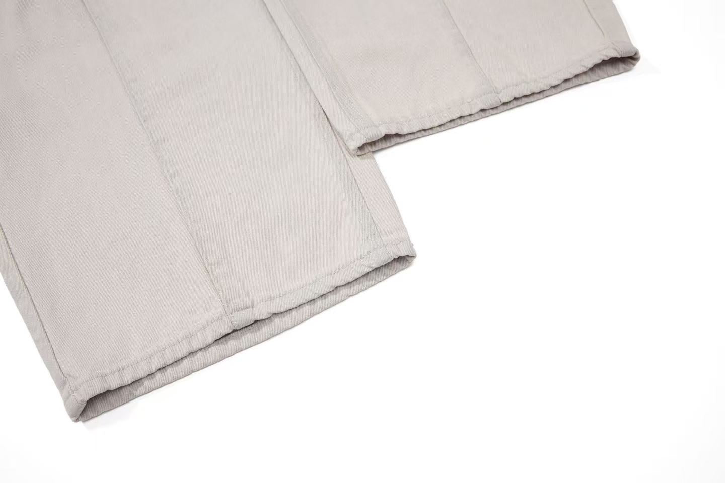 Vintage Multi-Button Wide-Leg Jeans