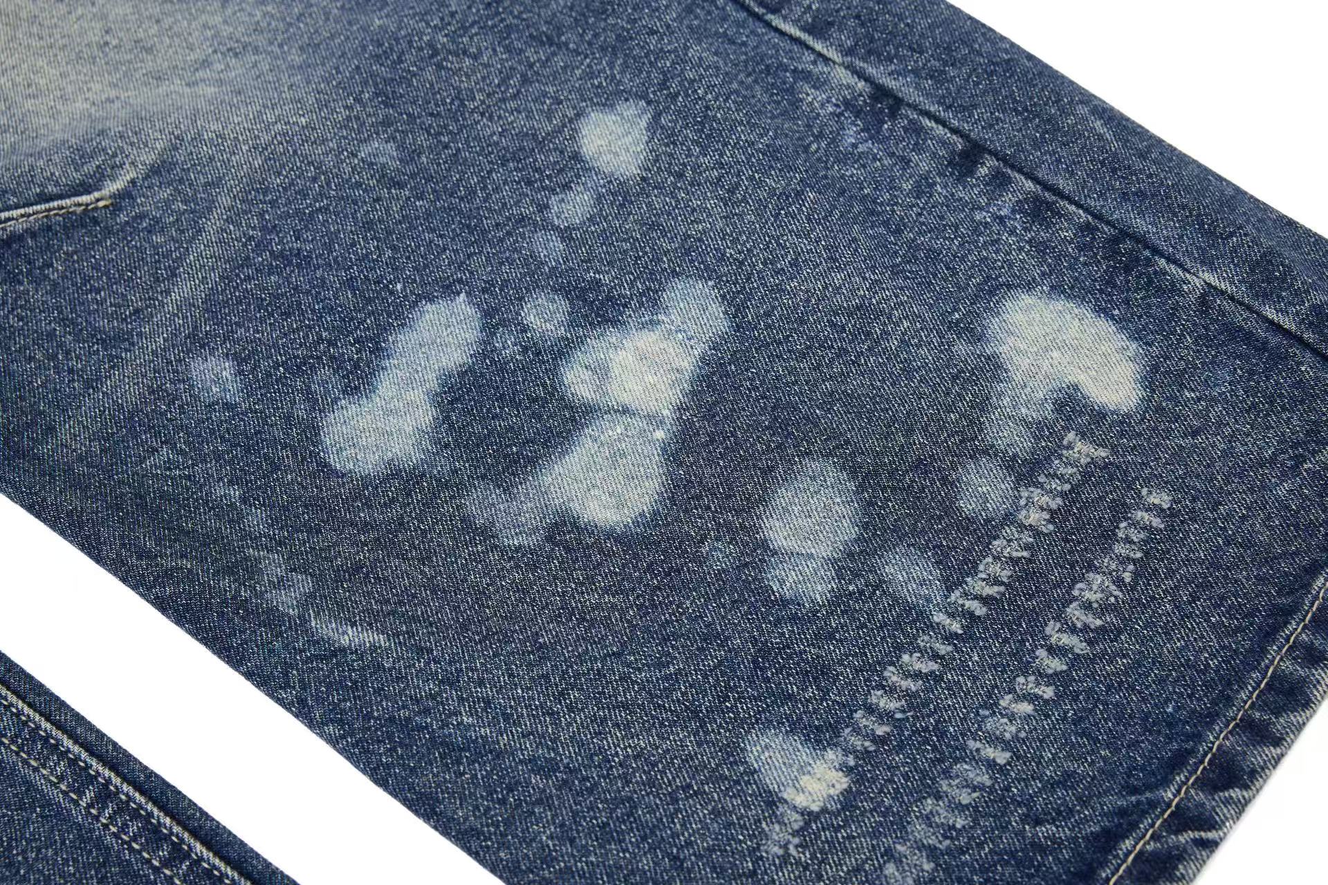 Metal Punk Distressed Wide-Leg Jeans