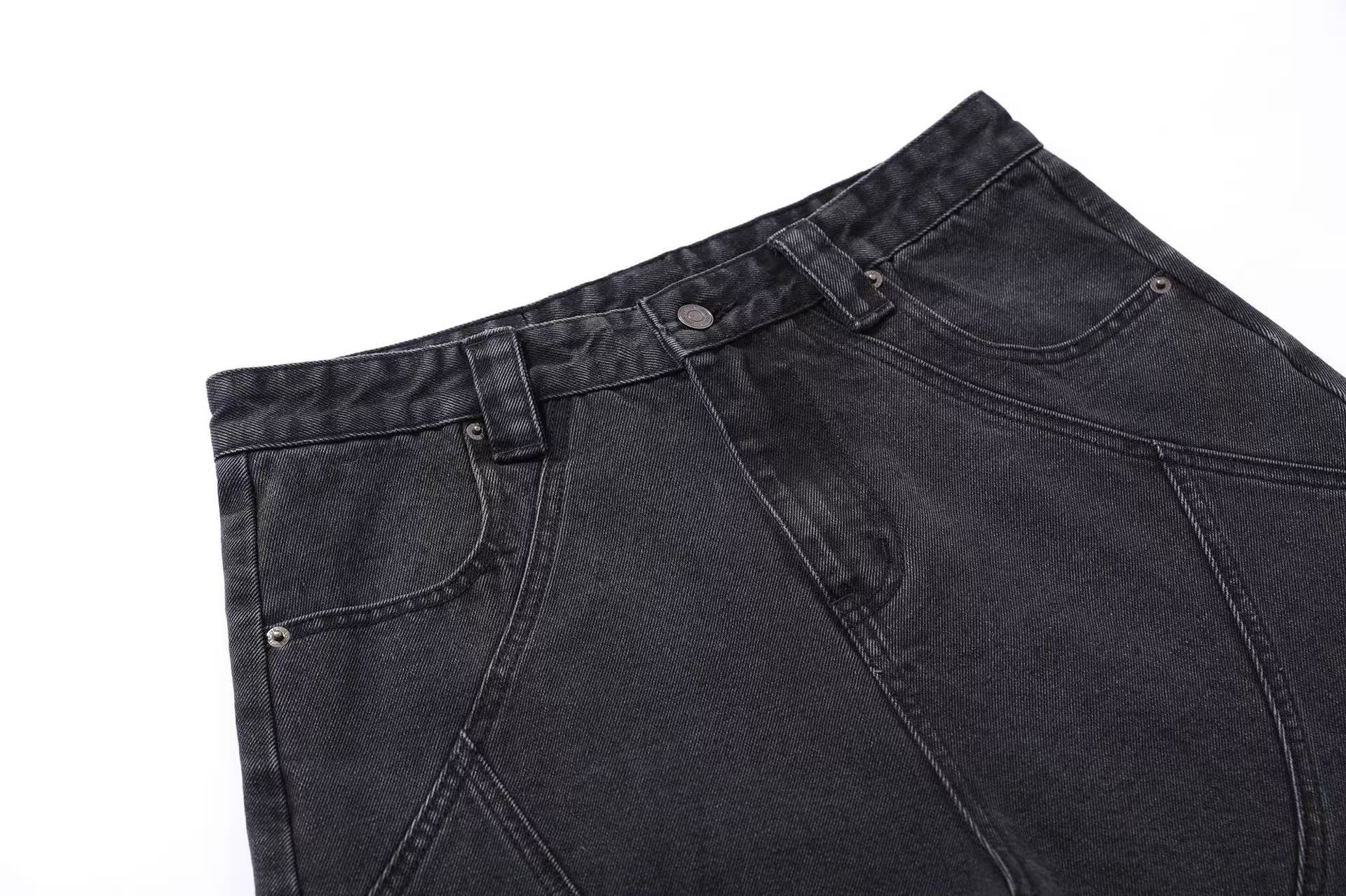 Distressed Wide-Leg Cargo Pants