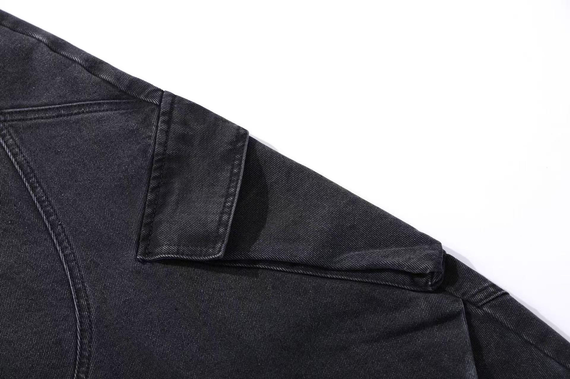 Distressed Wide-Leg Cargo Pants