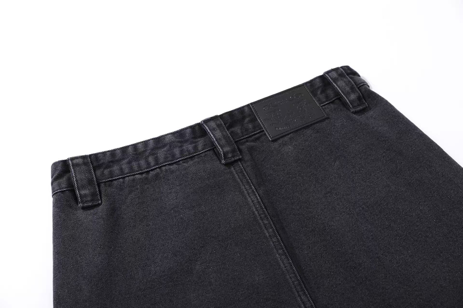 Distressed Wide-Leg Cargo Pants