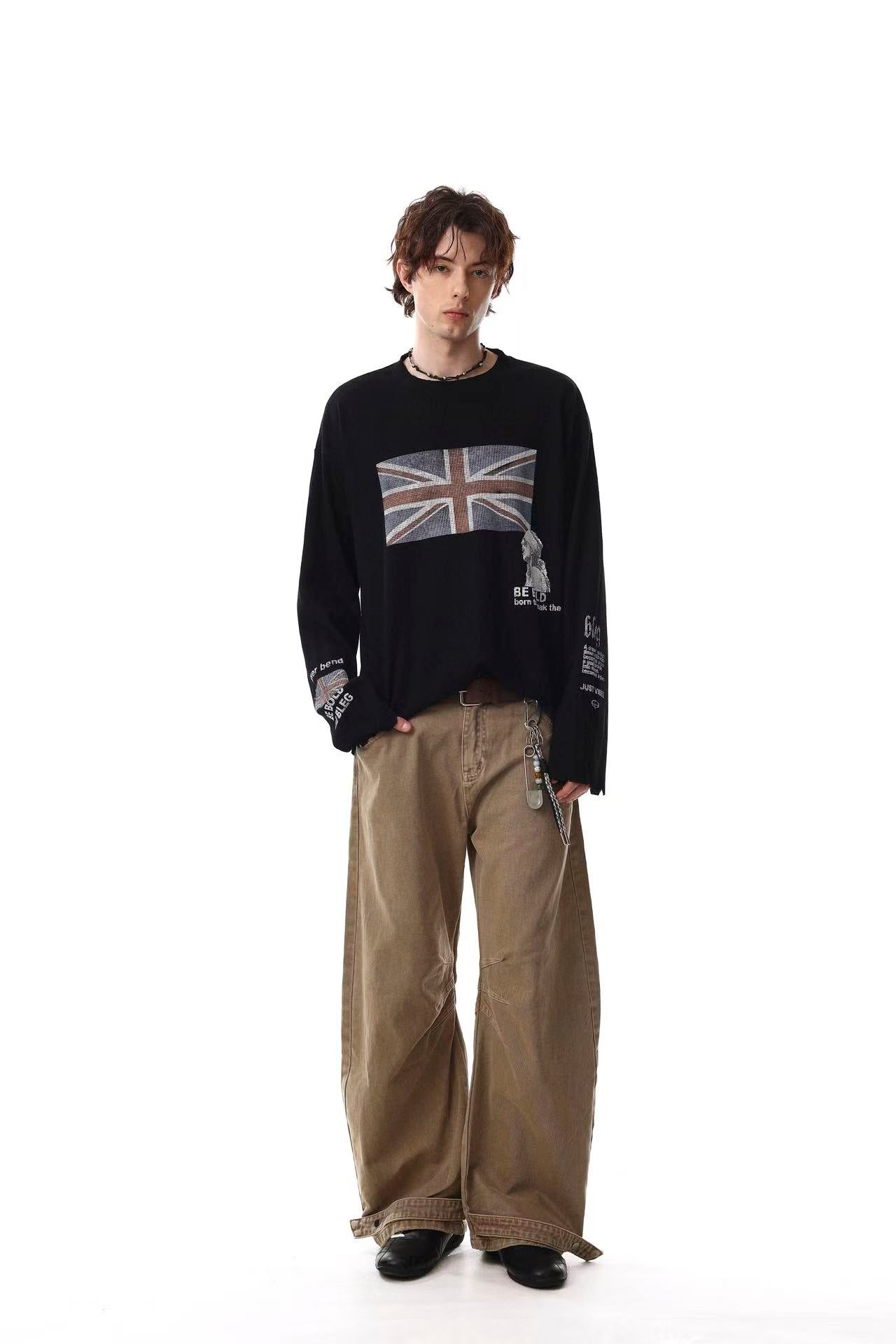 Streetwear Flag-print Long Sleeve