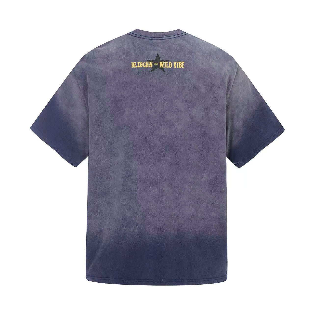 Streetwear Tie-dye Print Short Sleeve