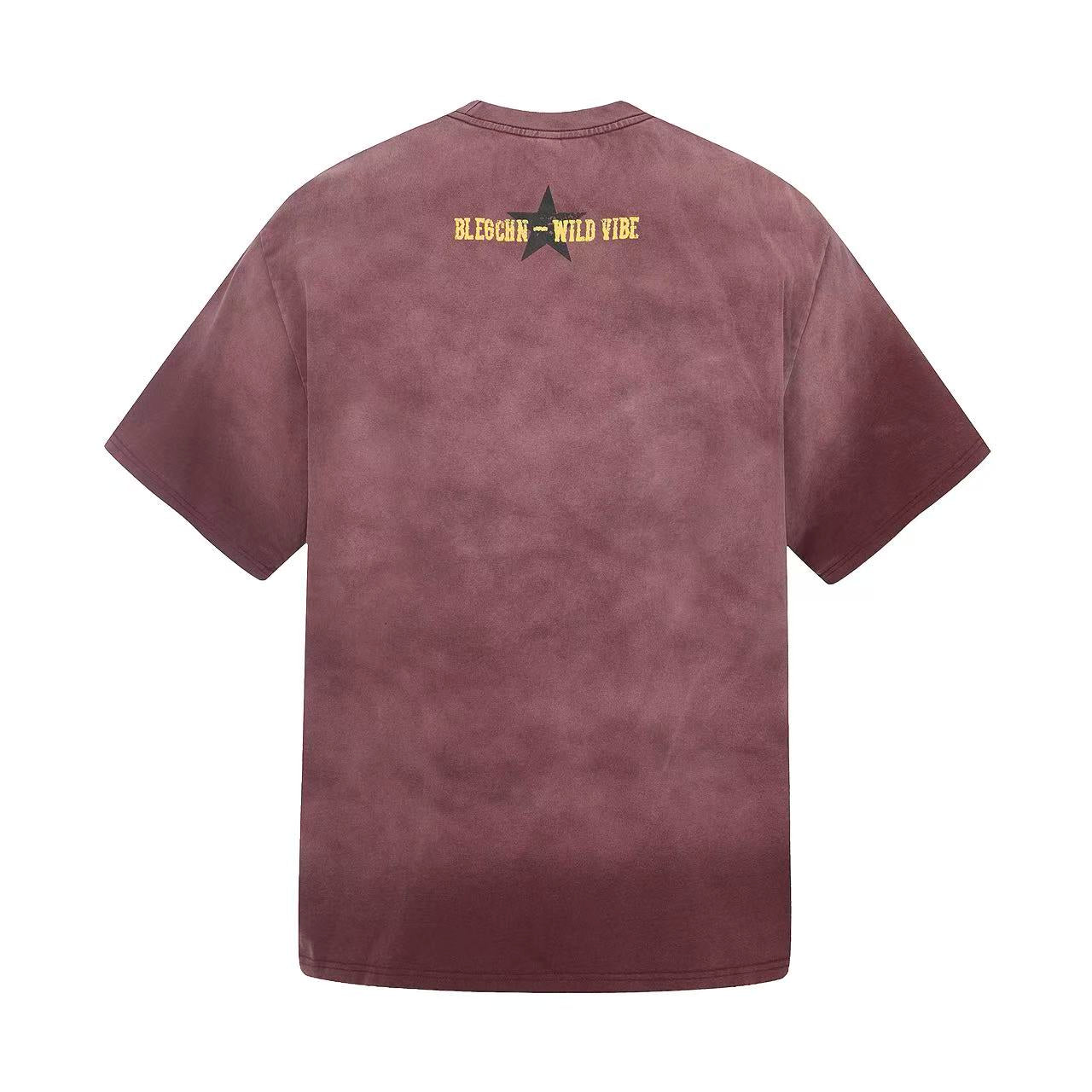 Streetwear Tie-dye Print Short Sleeve