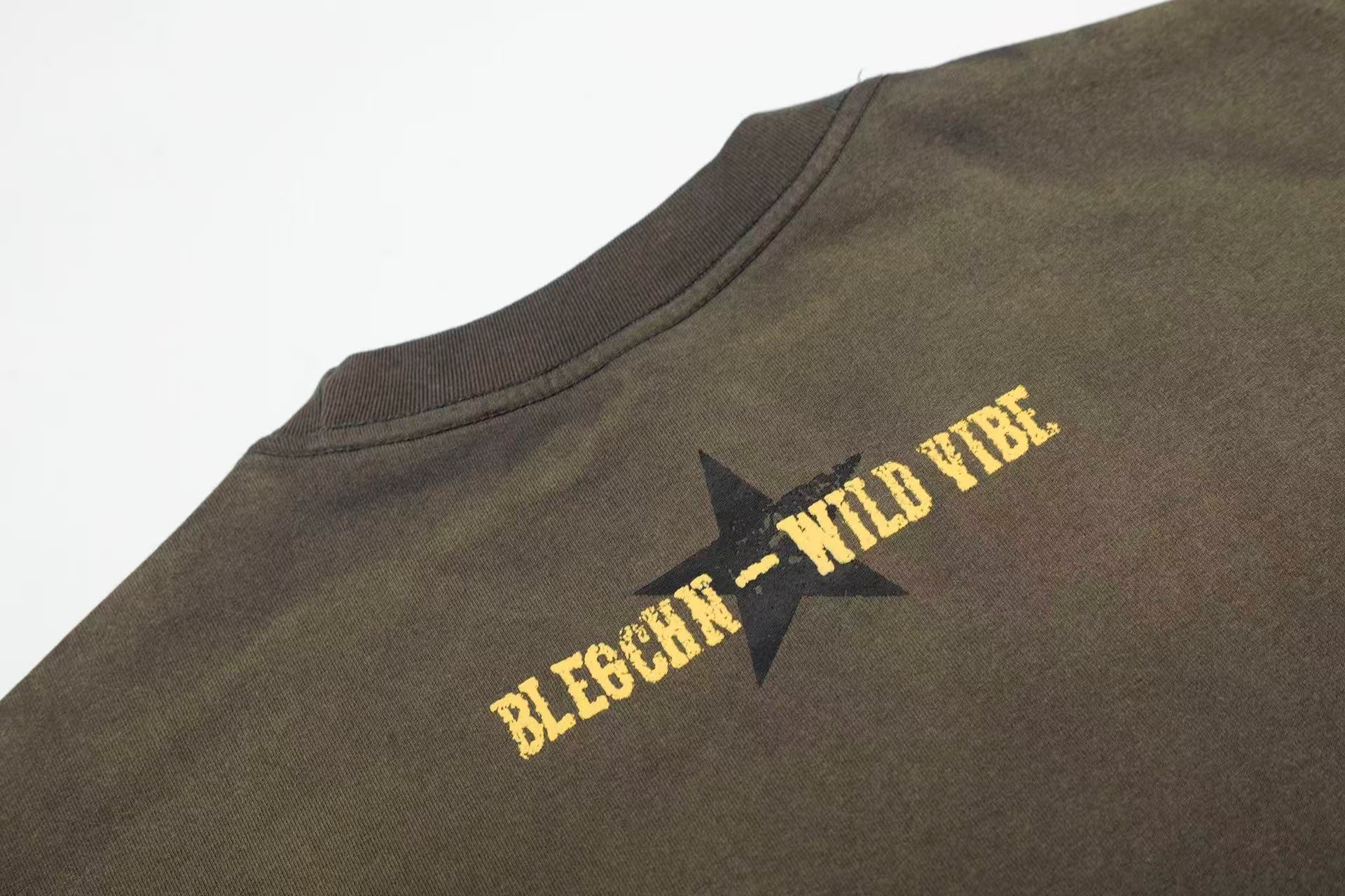 Streetwear Tie-dye Print Short Sleeve