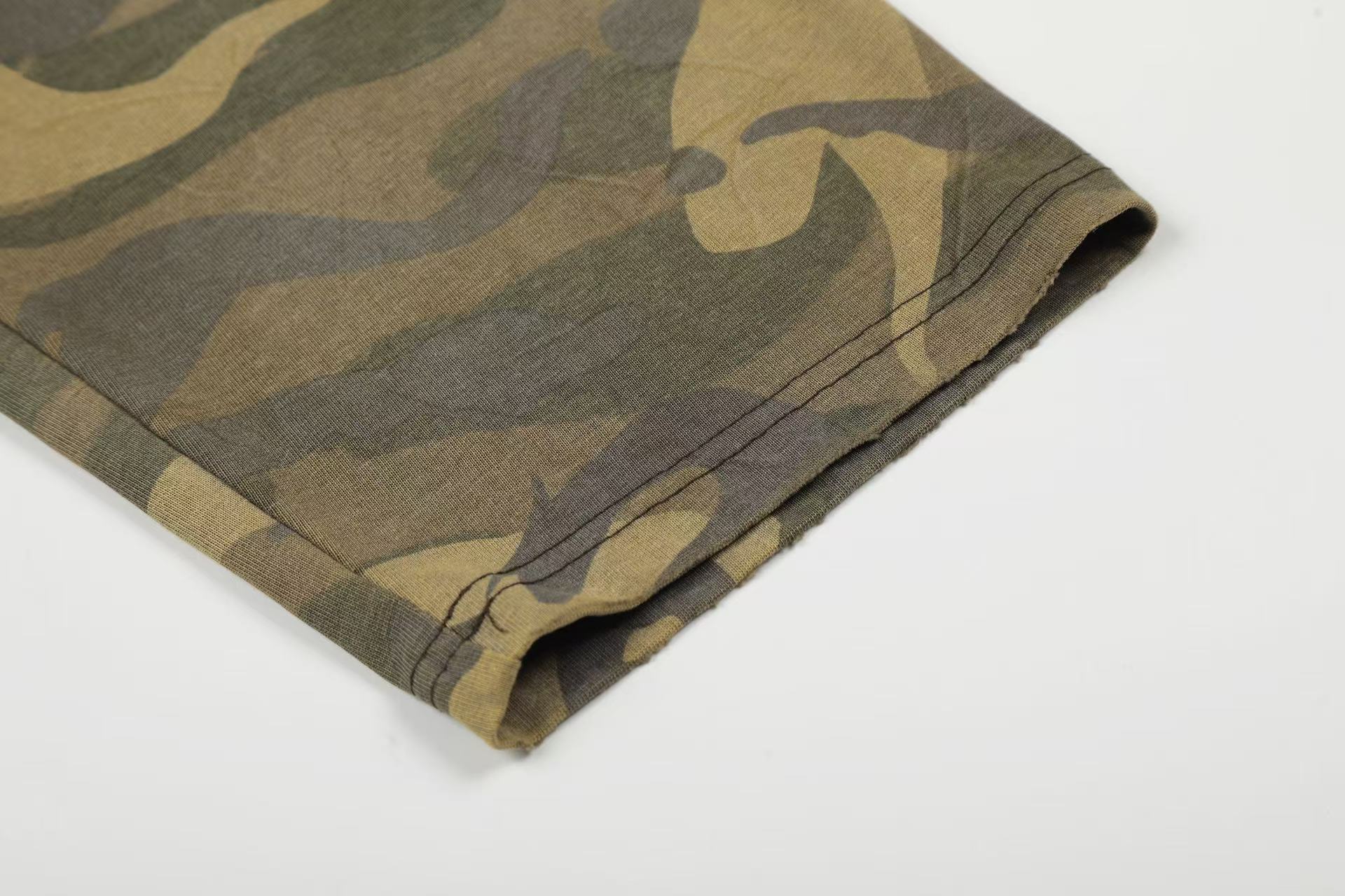 Streetwear Camo Number Print Long Sleeve