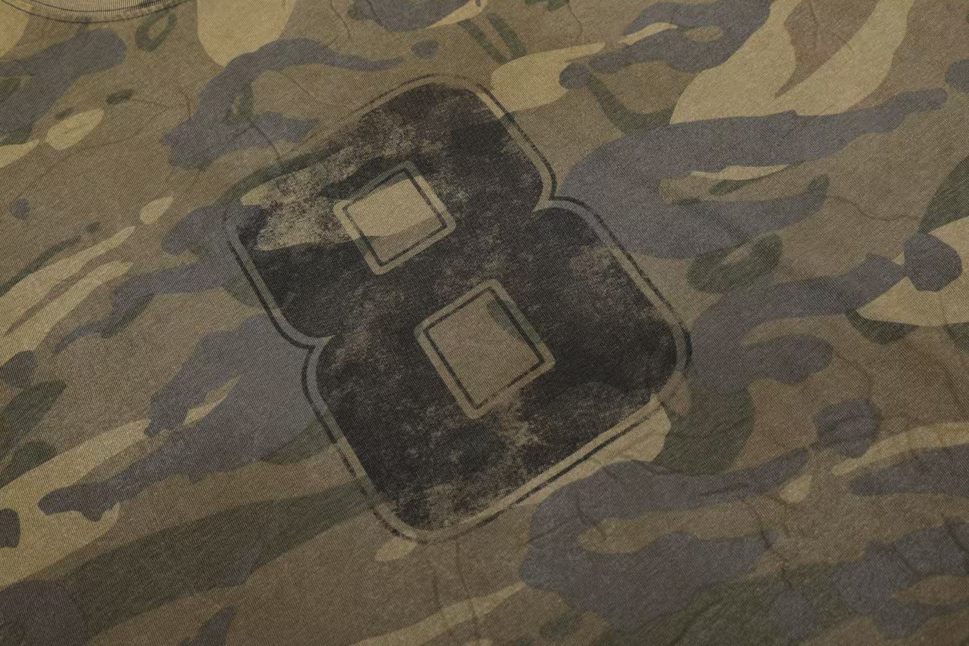 Streetwear Camo Number Print Long Sleeve