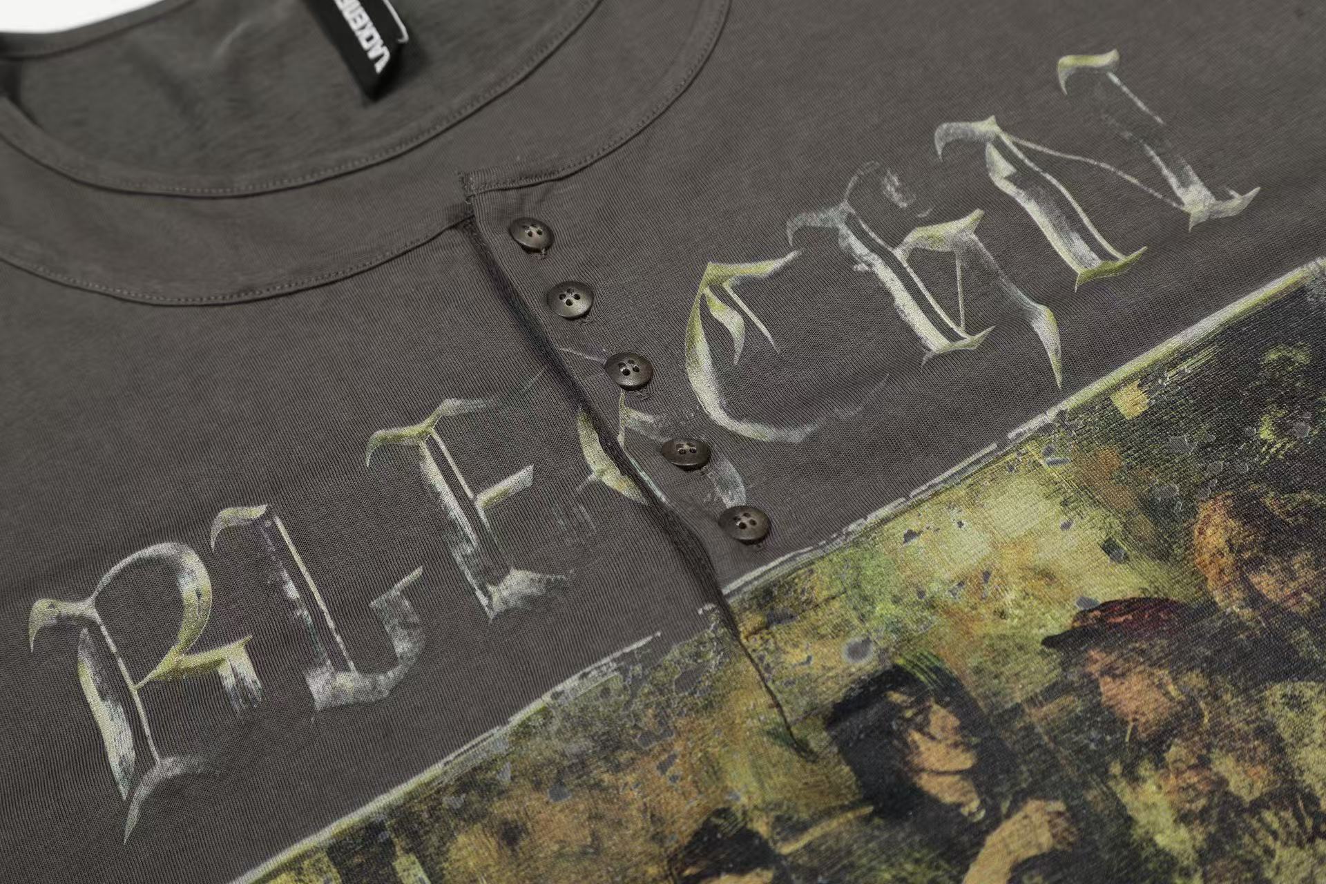 Faux Layered Print Long Sleeve