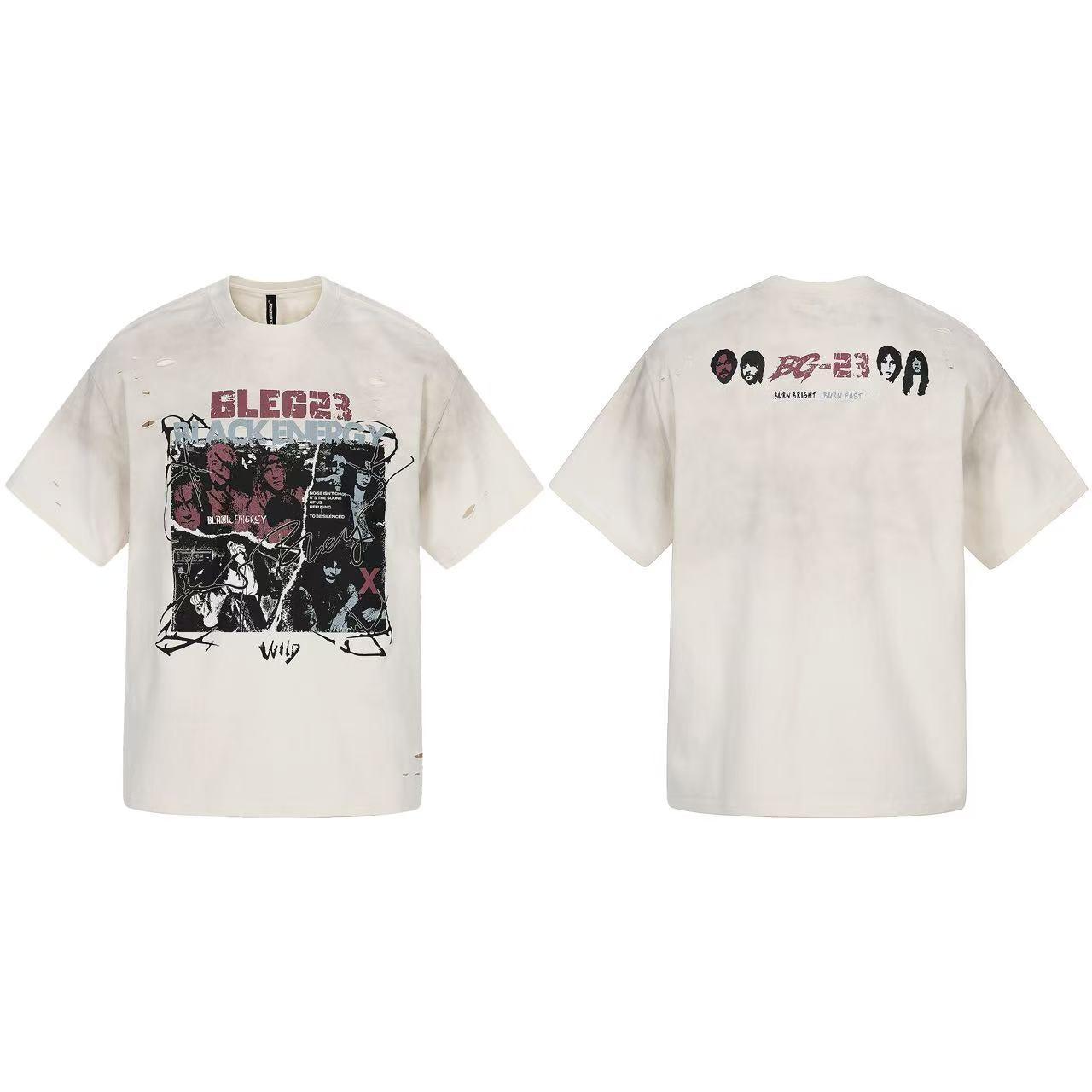 Streetwear Punk Print Short Sleeve