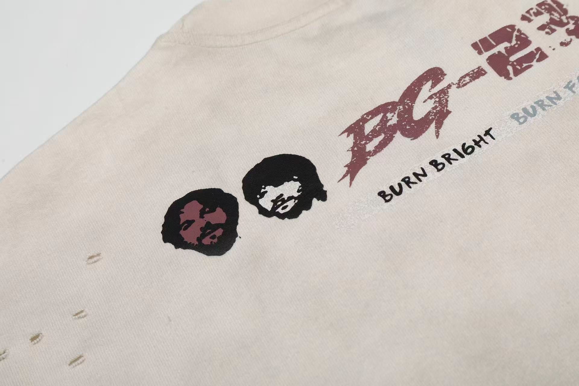 Streetwear Punk Print Short Sleeve