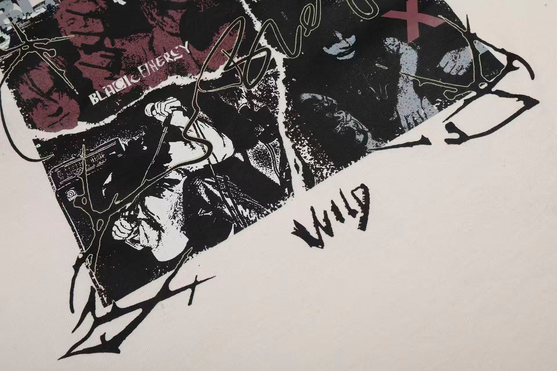 Streetwear Punk Print Short Sleeve