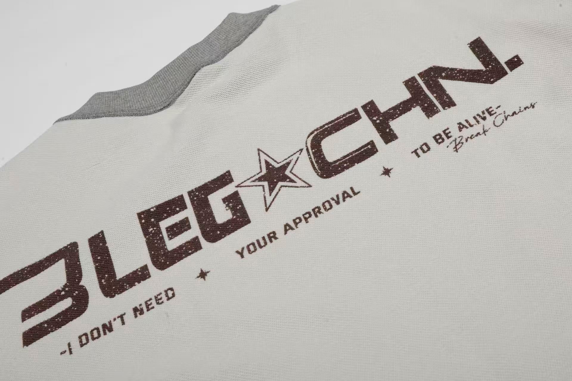 Streetwear Number Print Short Sleeve