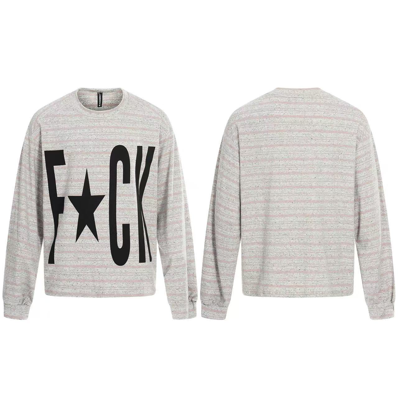 Streetwear F**k Print Long Sleeve