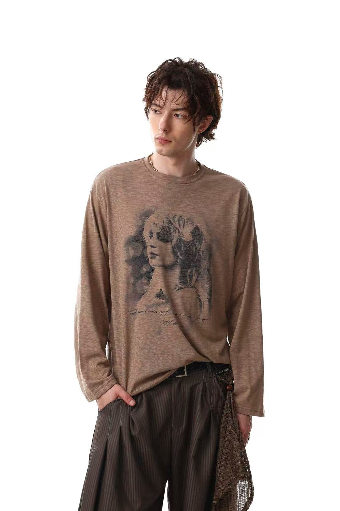 Streetwear Face Print Long Sleeve