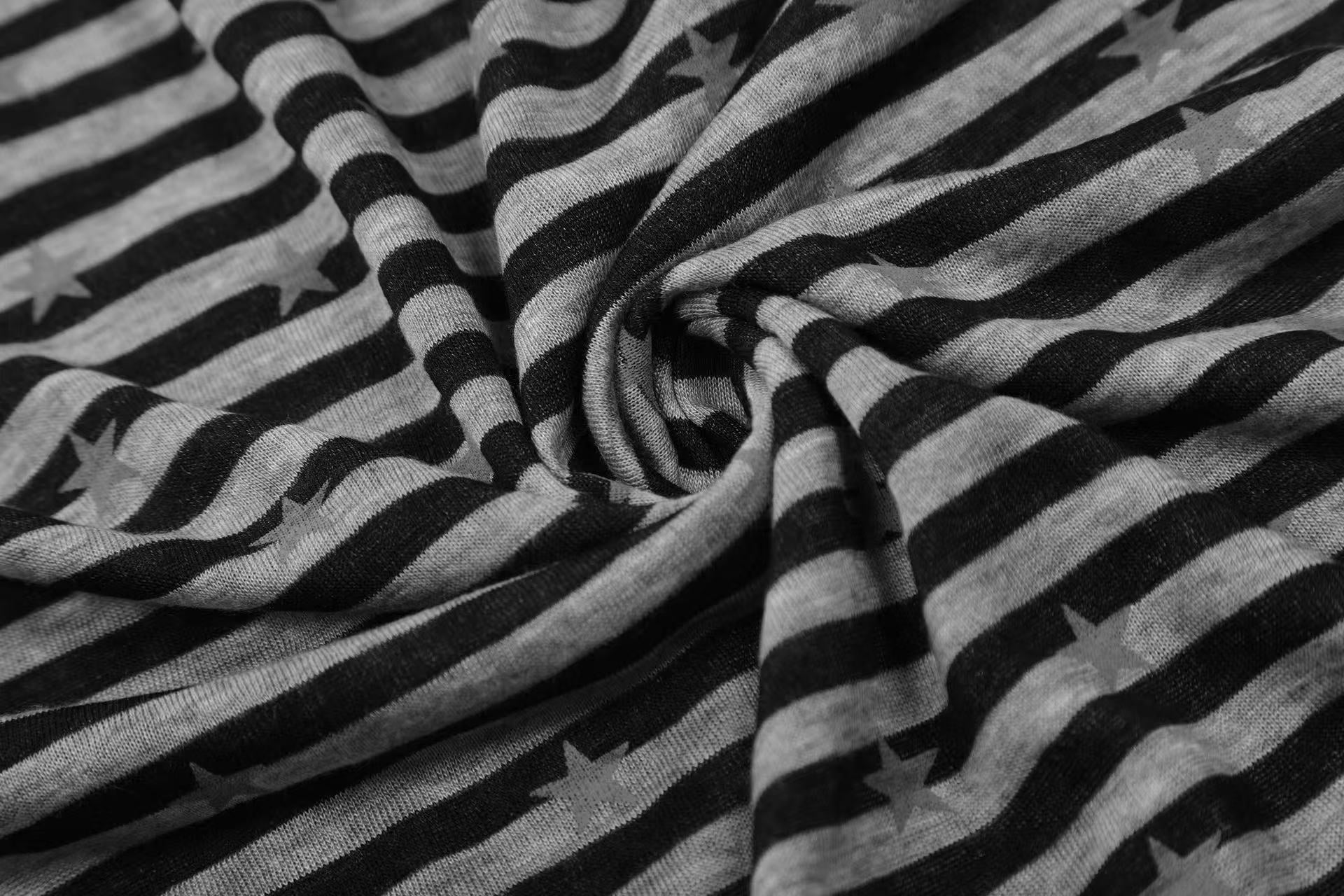 Striped Star Print Long Sleeve