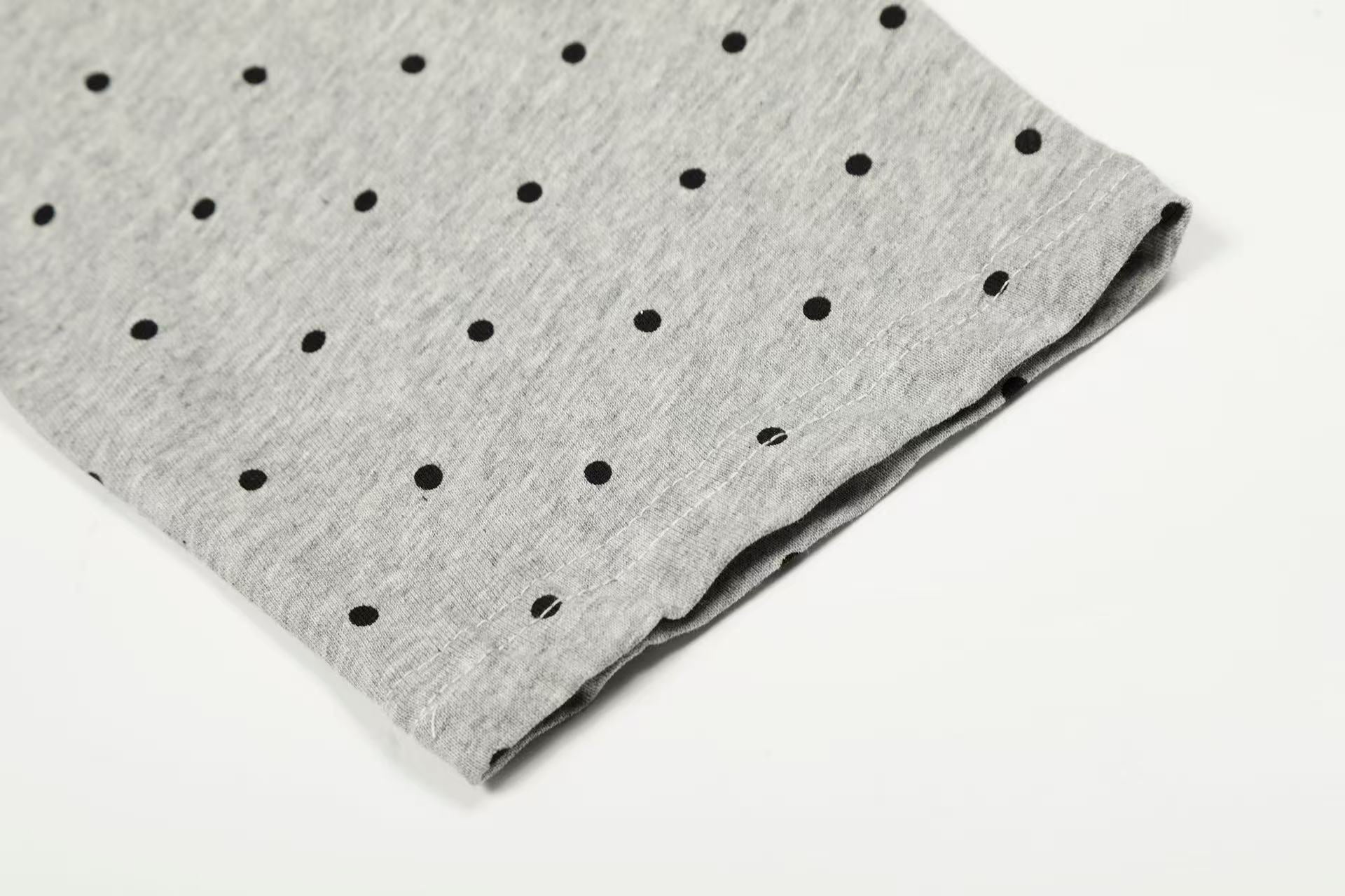 Polka Dot Stripe Colorblock Raglan Long Sleeve