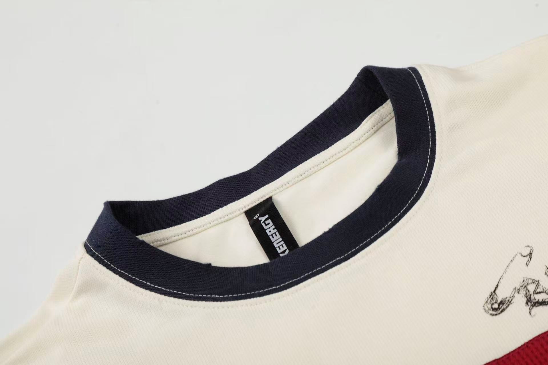 Distressed Patch Number 23 Embroidery Long Sleeve