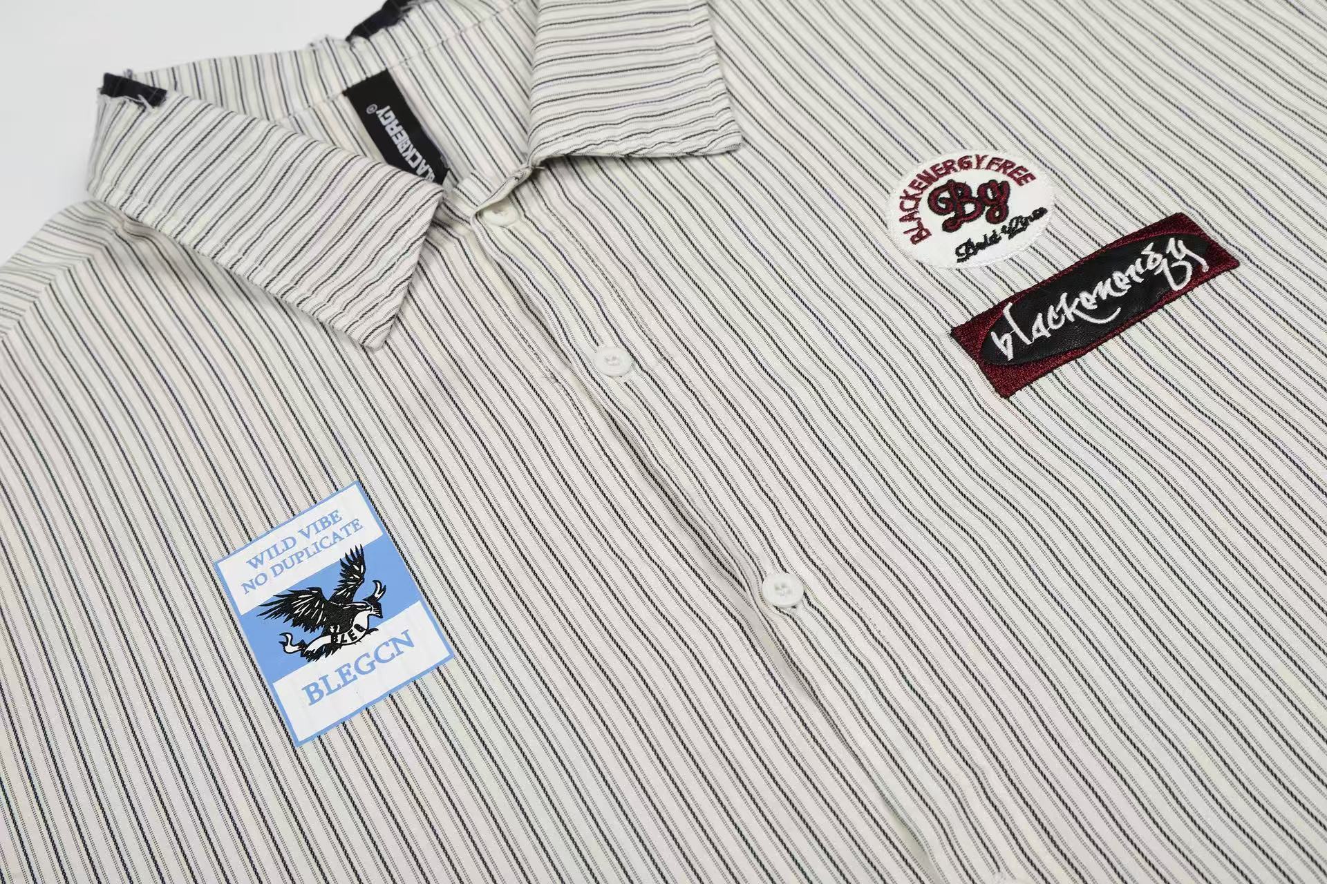 Vintage 7 Graffiti Striped Shirt