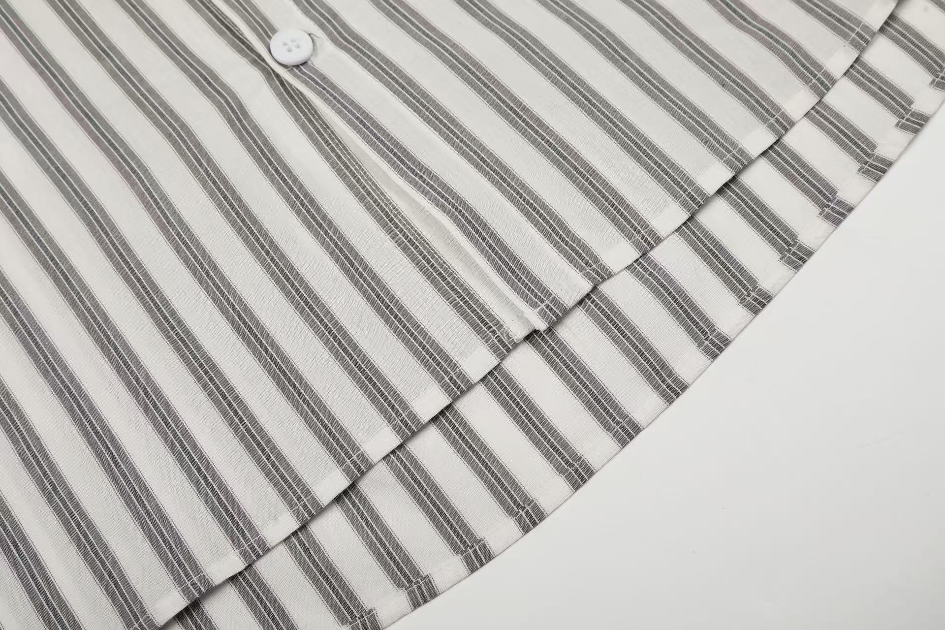 Streetwear Striped Print Long Sleeve Shirt