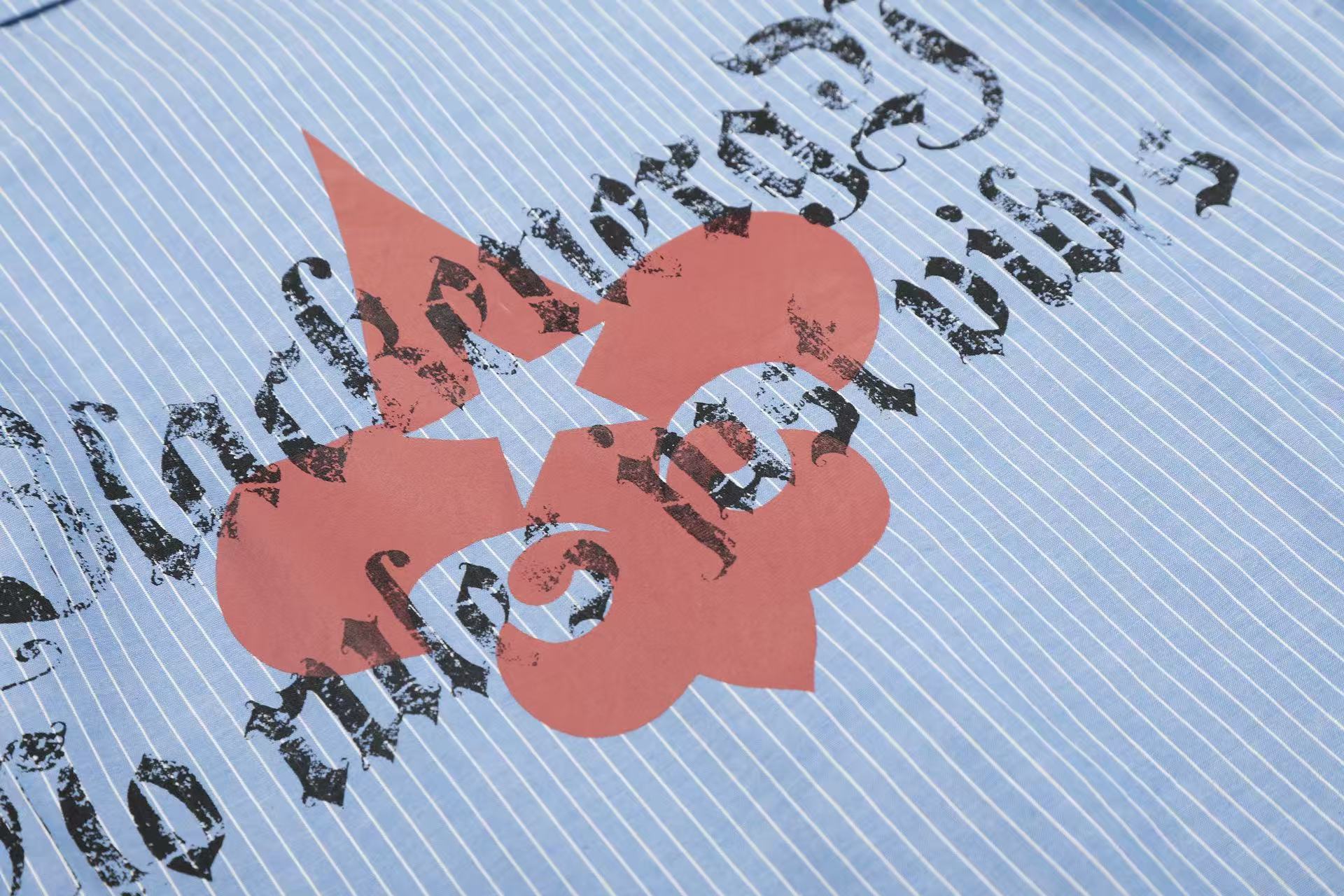 Streetwear Striped Print Long Sleeve Shirt