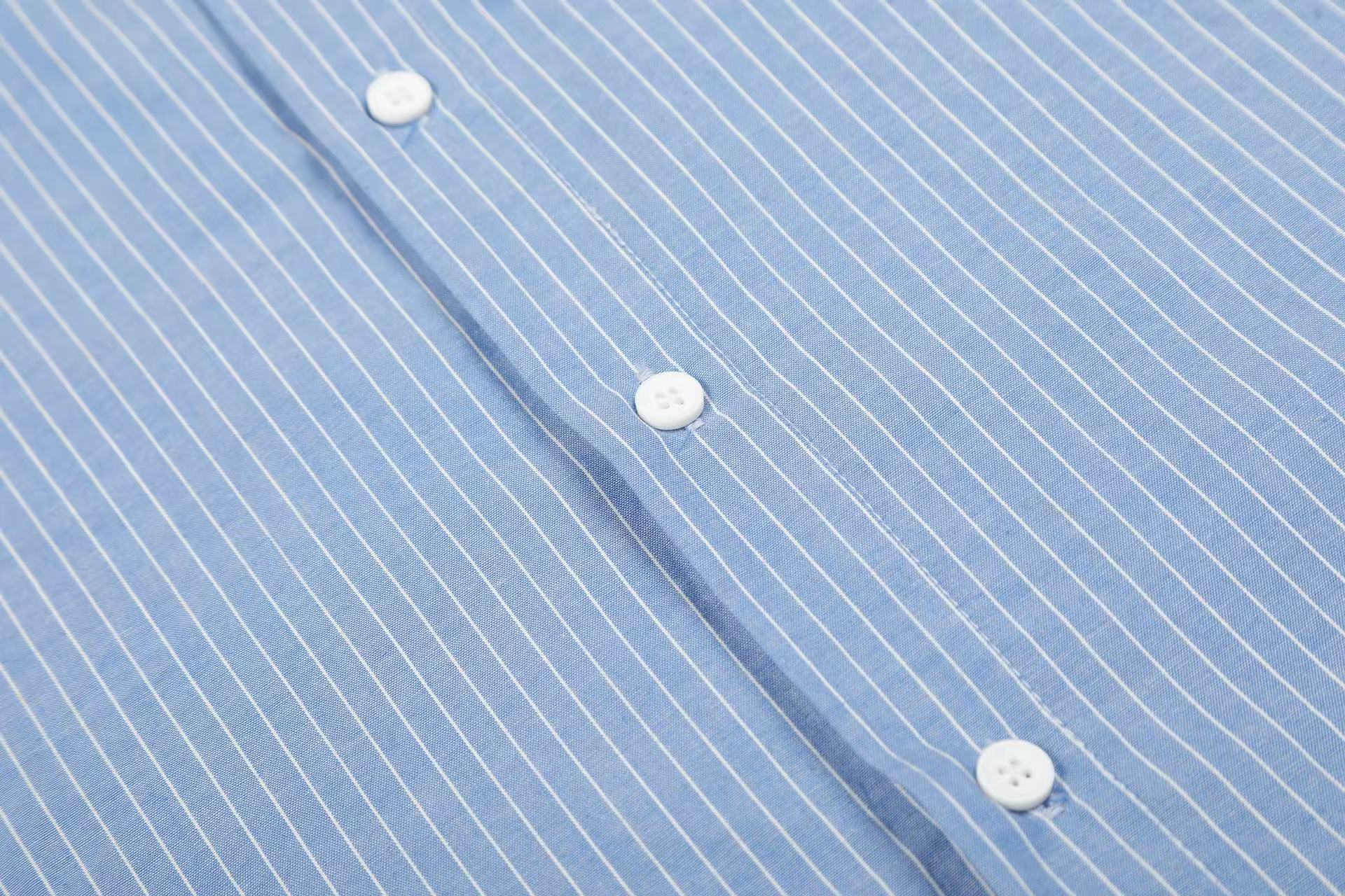 Streetwear Striped Print Long Sleeve Shirt