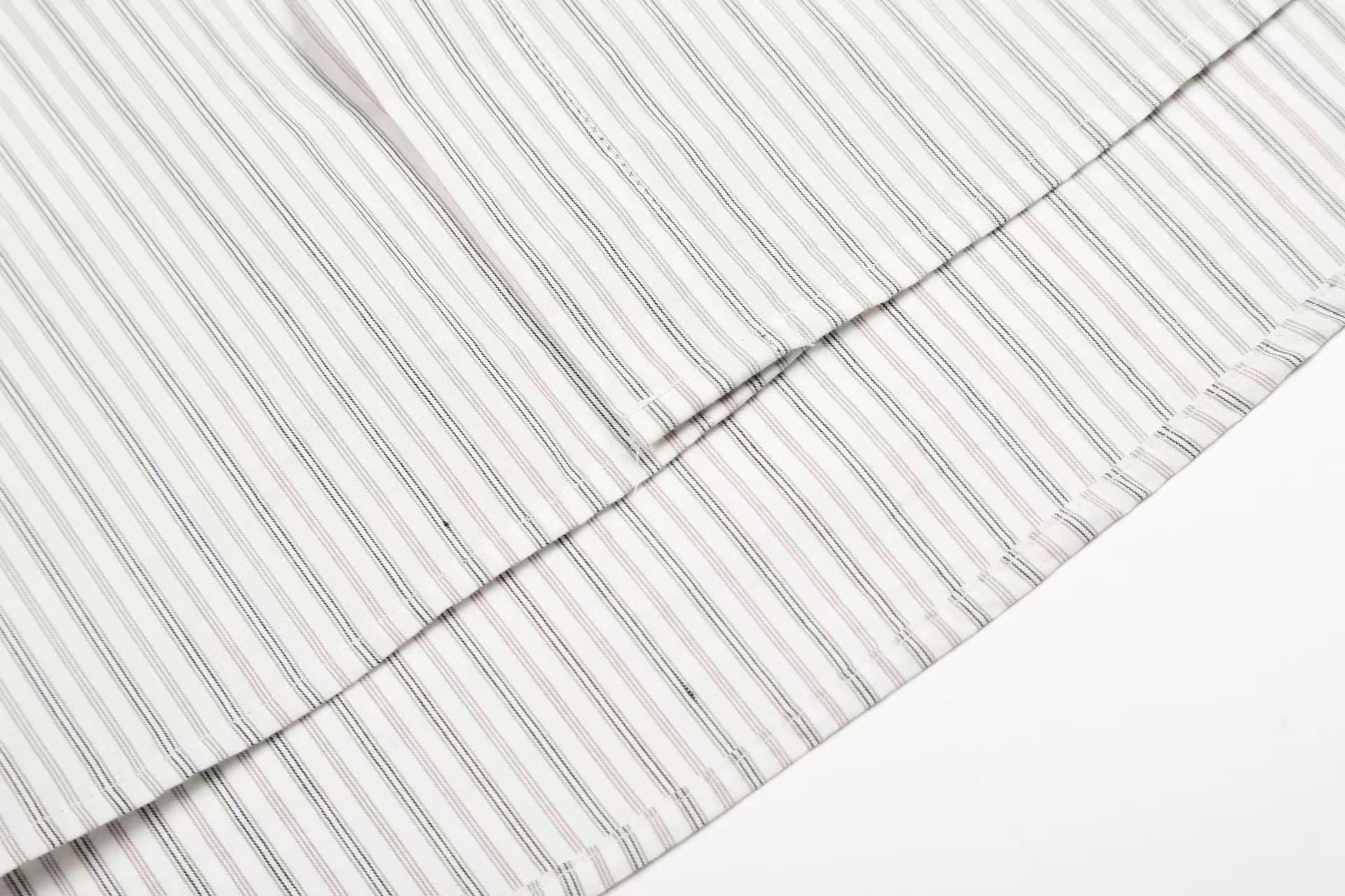 Streetwear Print Striped Long Sleeve Shirt