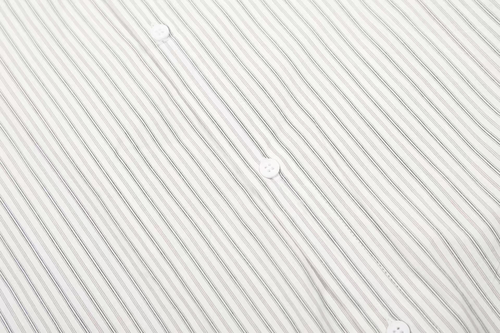 Streetwear Print Striped Long Sleeve Shirt