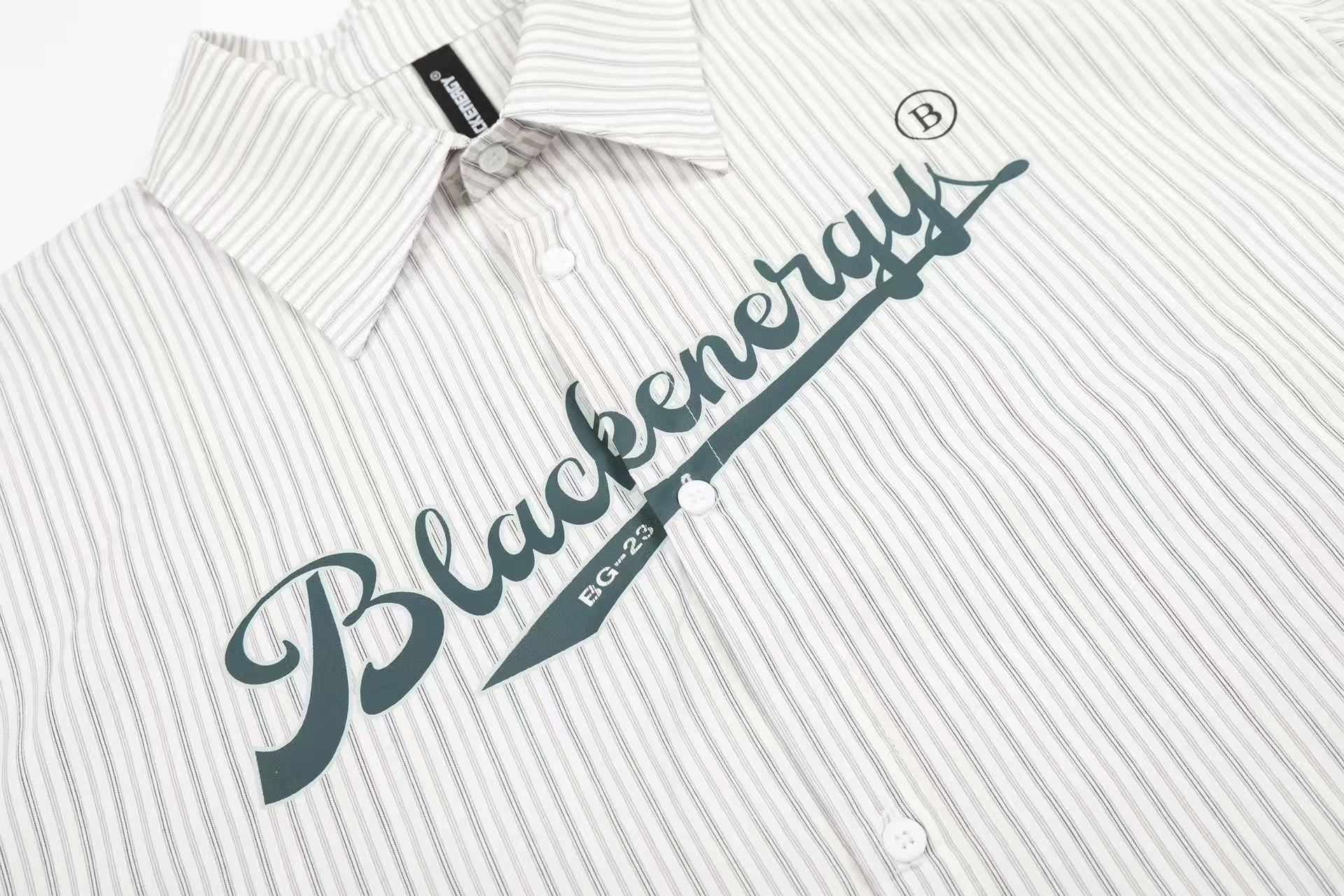 Streetwear Print Striped Long Sleeve Shirt