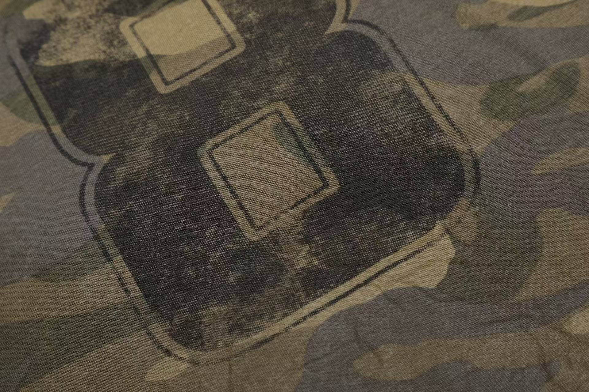 Streetwear Camo Number Print Long Sleeve