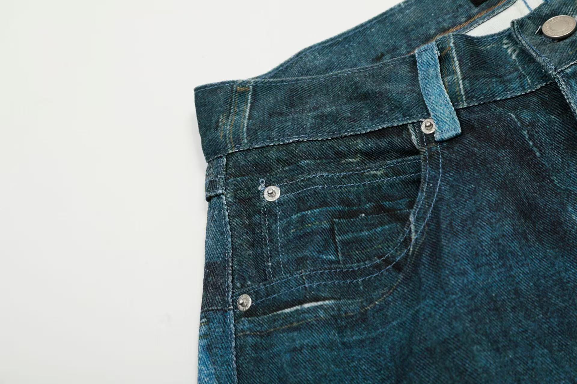 Vintage Patchwork Upcycled Baggy Wide Leg Jeans