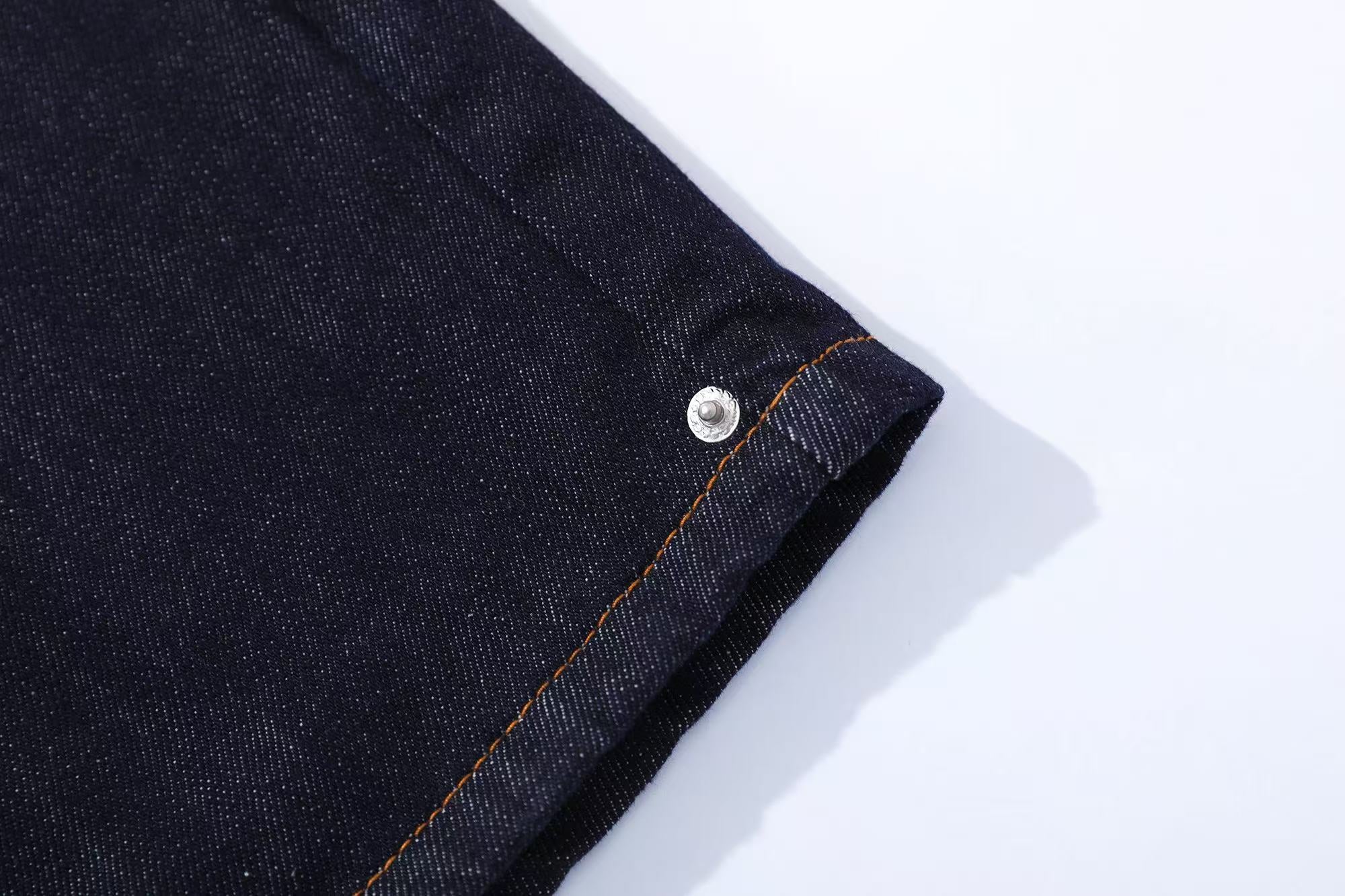 Vintage Washed  Studded Wide-Leg Denim Jorts