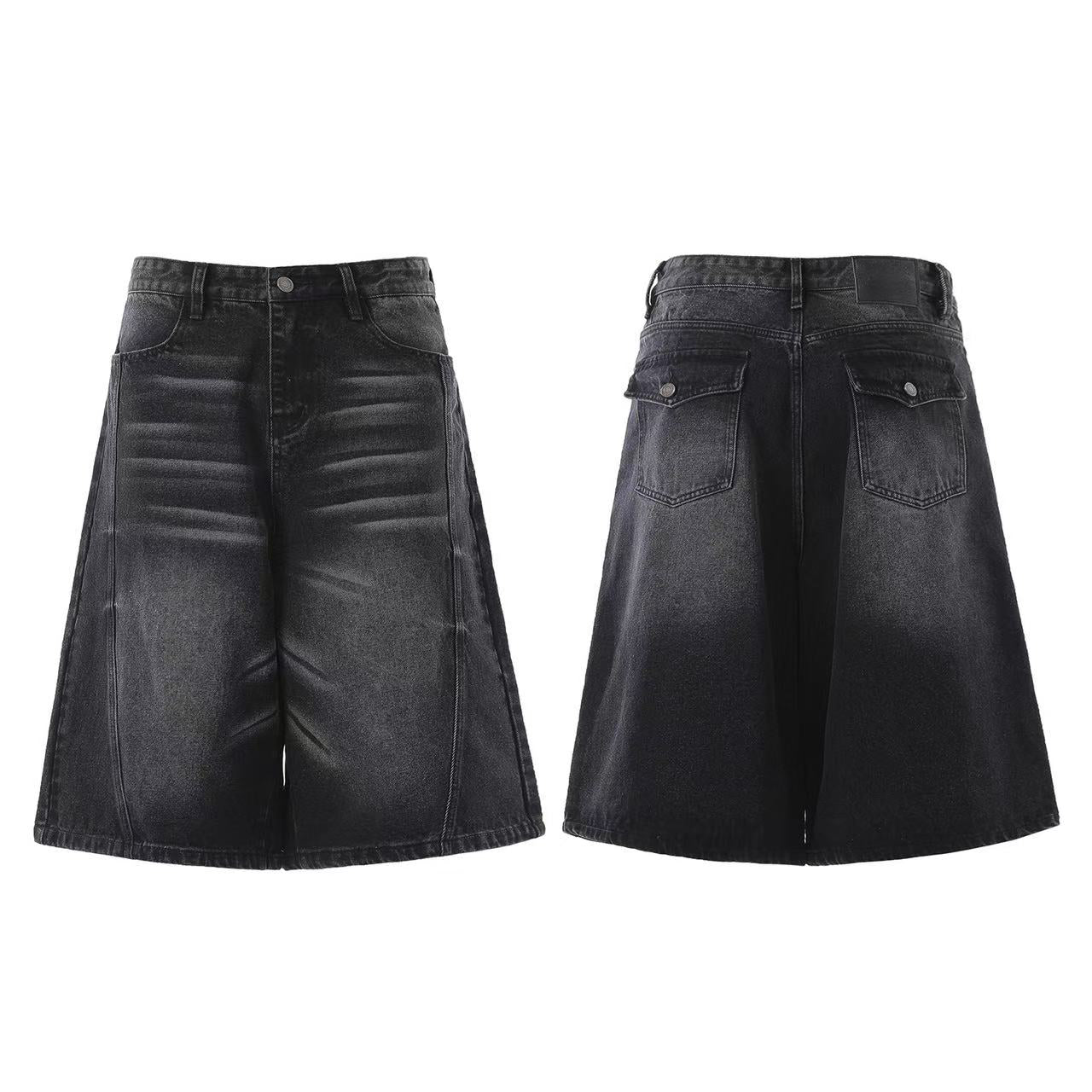 Vintage Wide-Leg Knee-Length Jorts