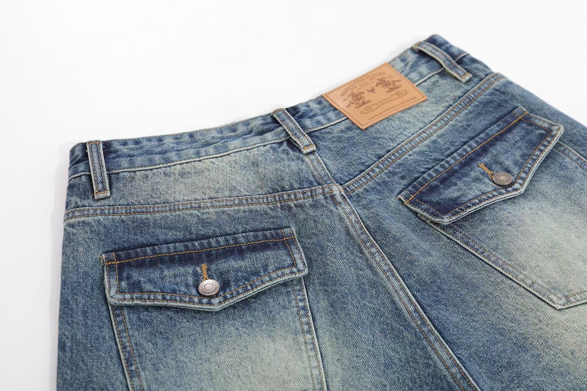 Vintage Wide-Leg Knee-Length Jorts