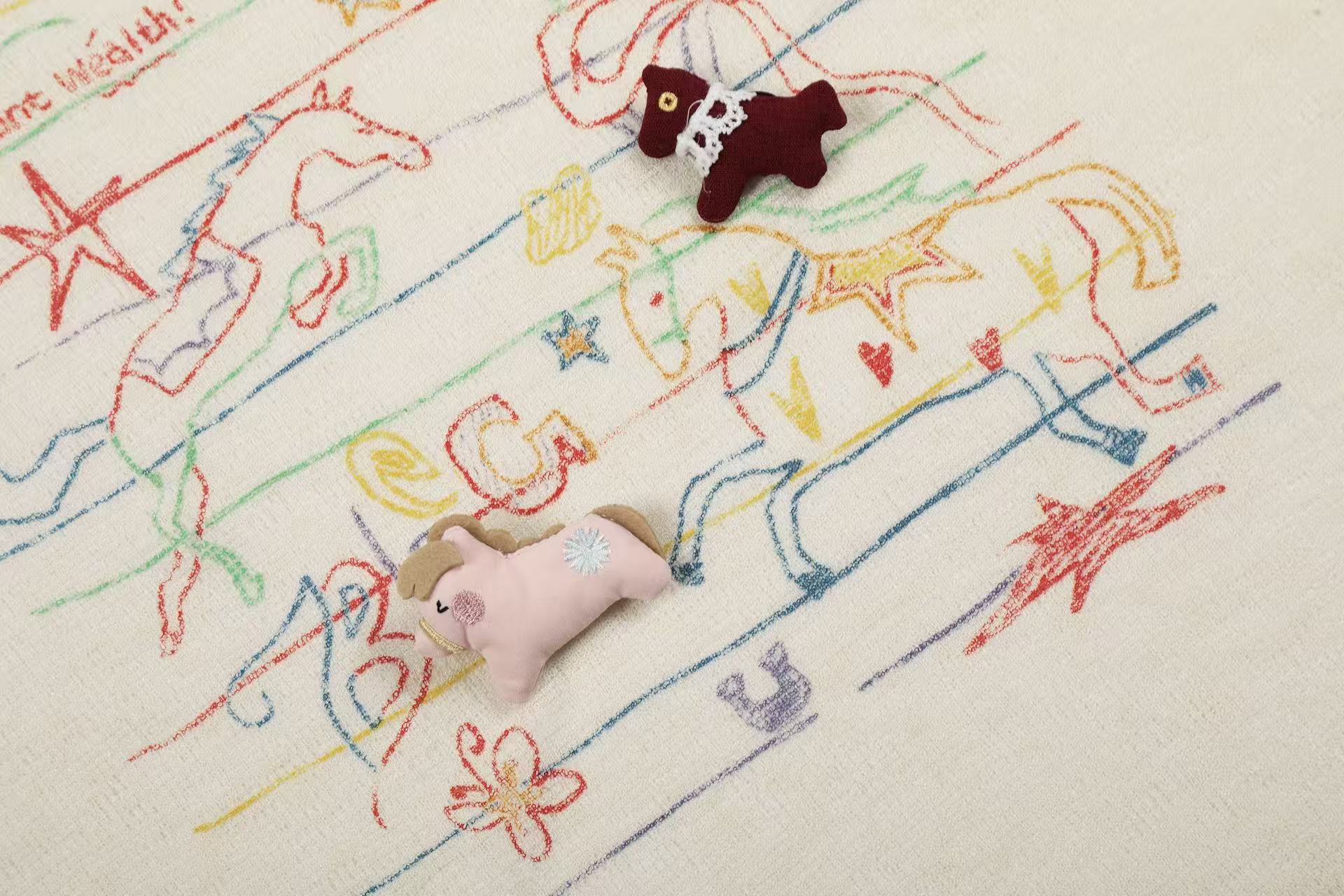 Hand-Drawn Horse Doodle Sheer Long Sleeve