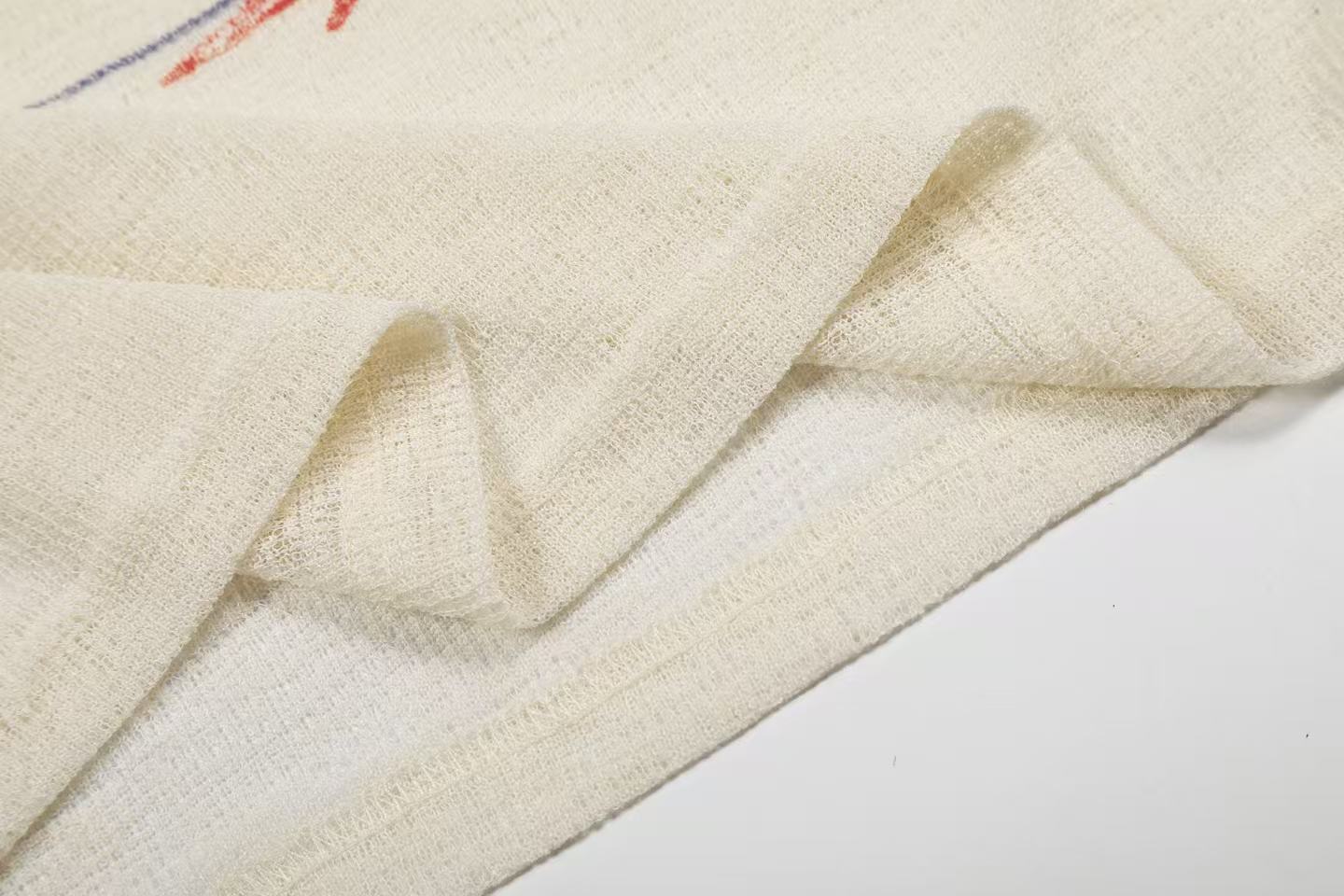 Hand-Drawn Horse Doodle Sheer Long Sleeve