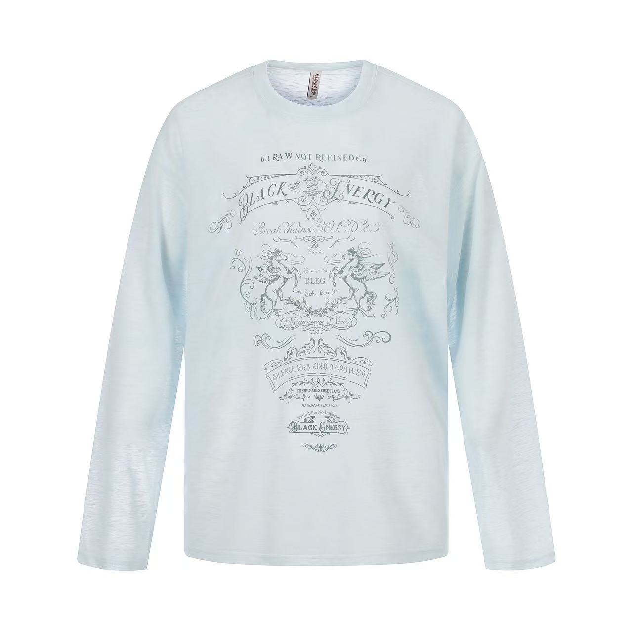 Vintage Baroque Graphic Sheer Long Sleeve