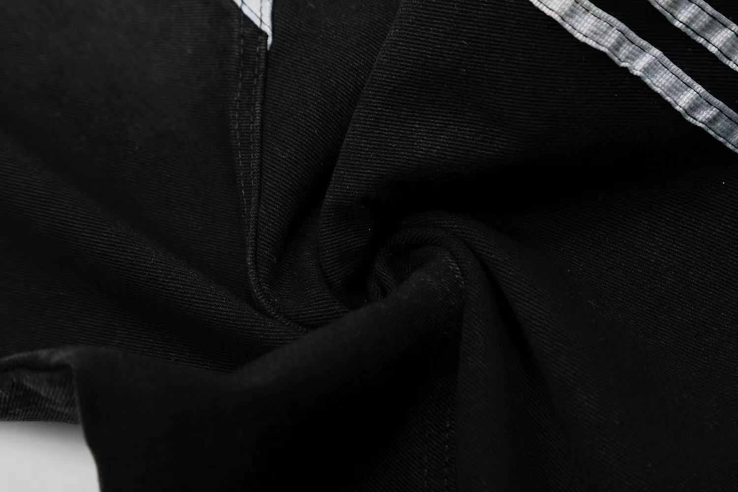 Contrast Striped Stitching Baggy Jeans