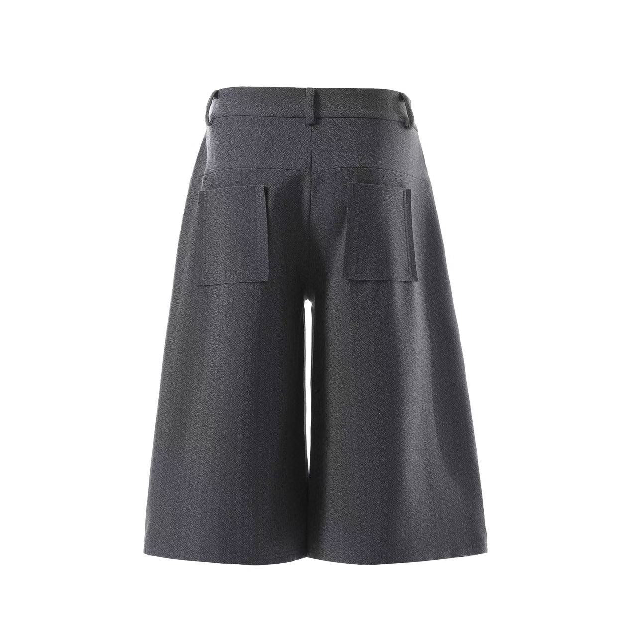 Oversized High-Waist Wide-Leg Shorts