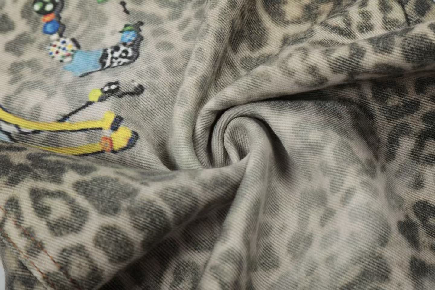 Leopard  Print Baggy Wide-Leg Jorts