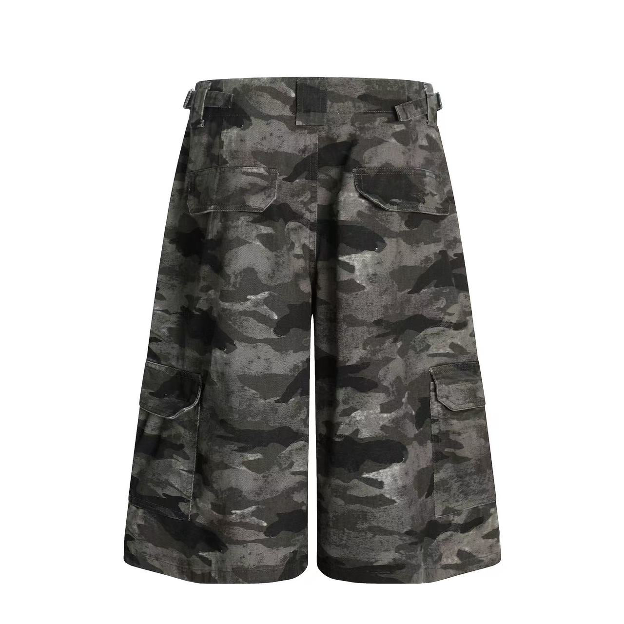 Camo Wide-Leg Knee-Length Jorts