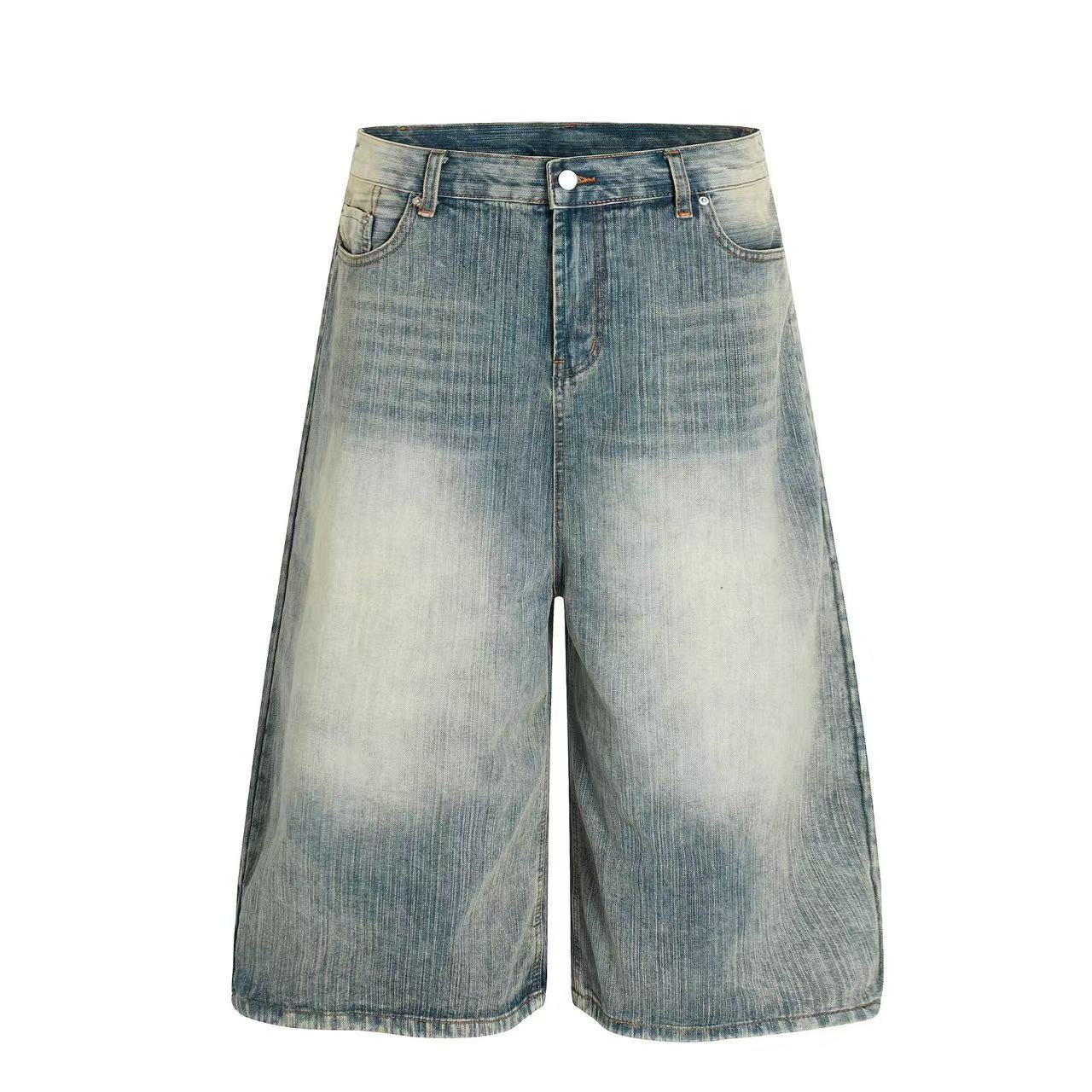 Vintage Washed Wide-Leg Jorts