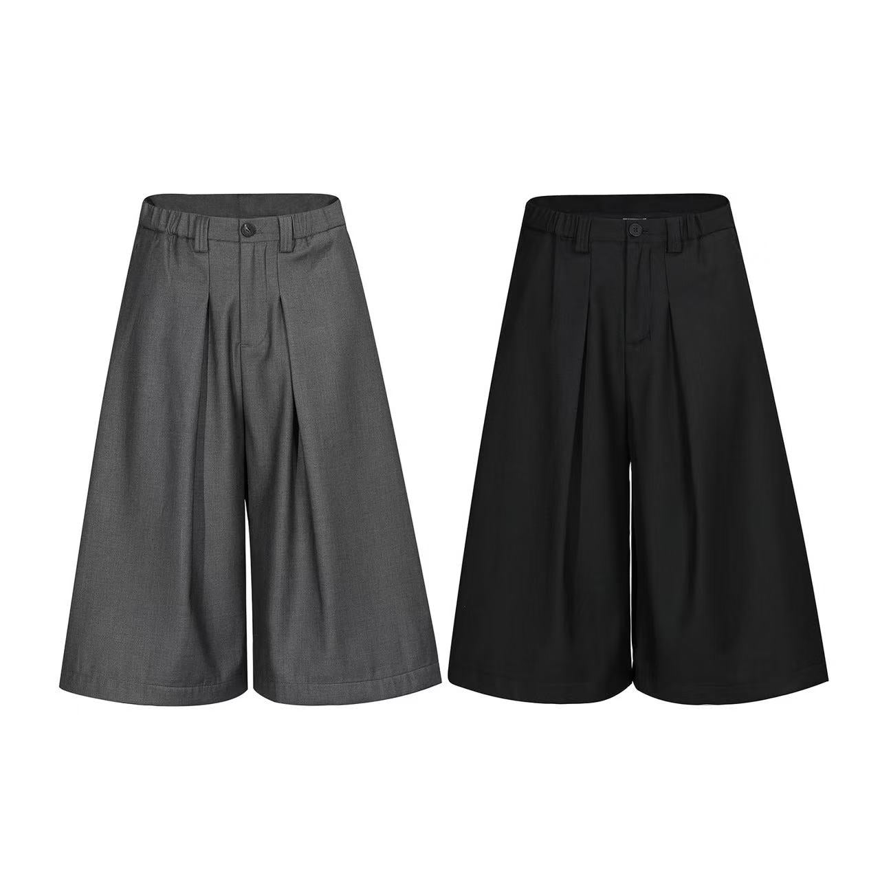 Streetwear Clean-Fit Wide-Leg Shorts