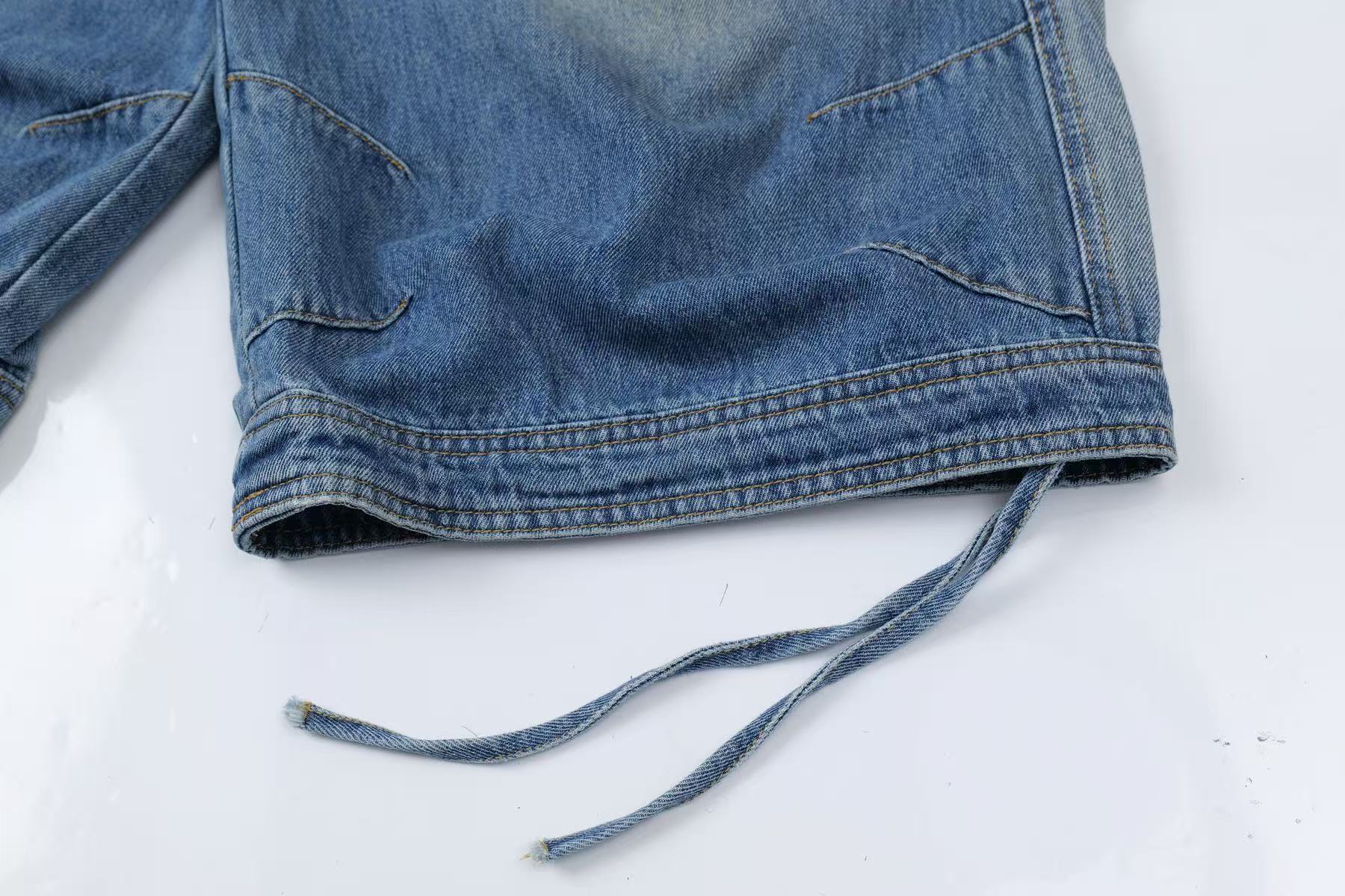 Vintage Washed Cargo Wide-Leg Jorts