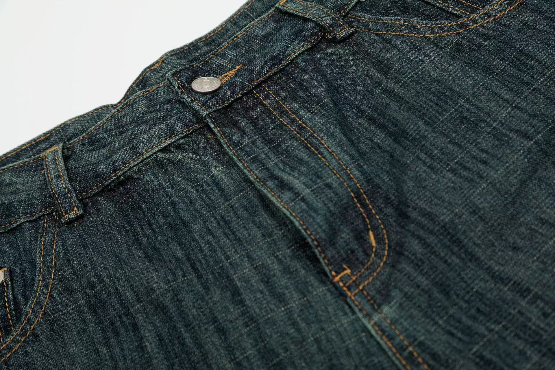 Vintage Washed Wide-Leg Denim Jorts