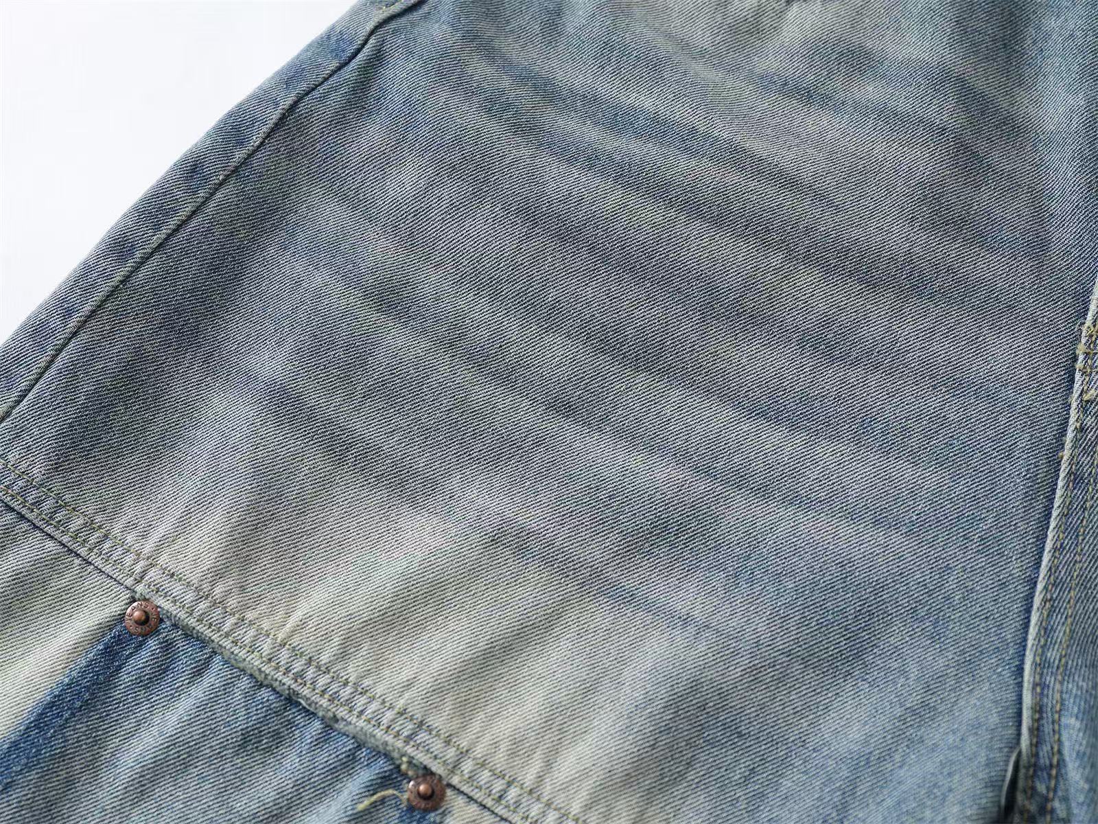 Distressed Vintage Washed Wide-Leg Jorts